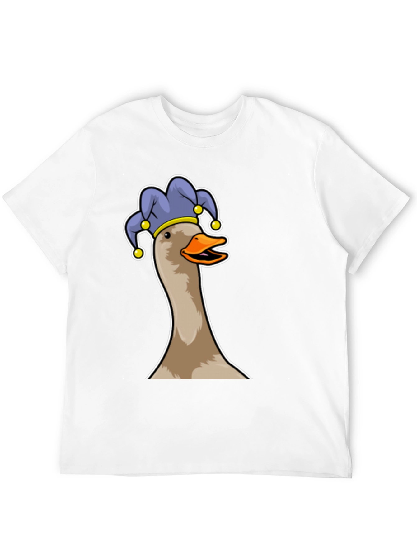 Black Goose Jester T-Shirt - Funny Cartoon Tee view 12