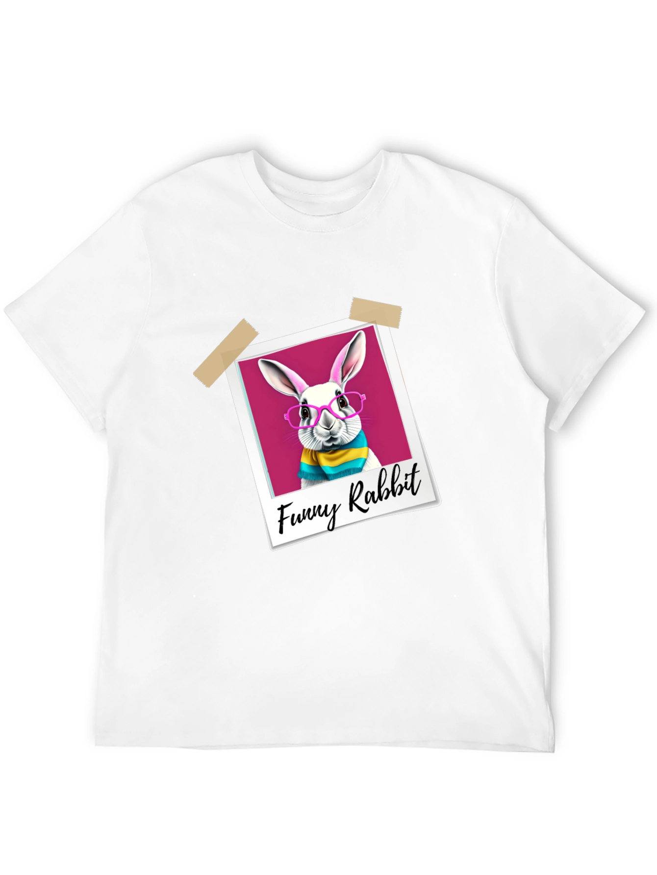 Black Funny Rabbit Graphic T-Shirt view 12