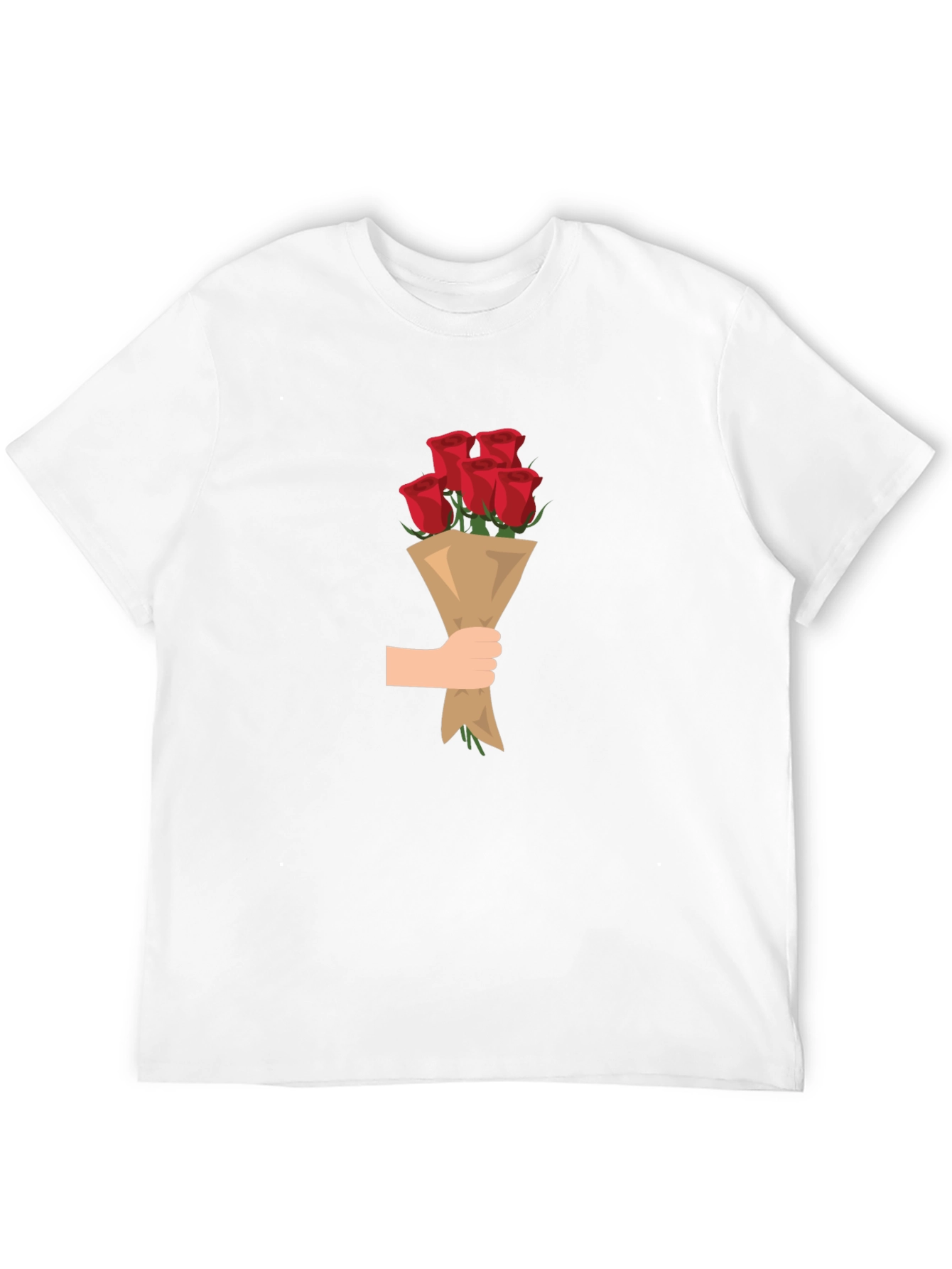 Black Black T-Shirt with Roses Bouquet Graphic view 12