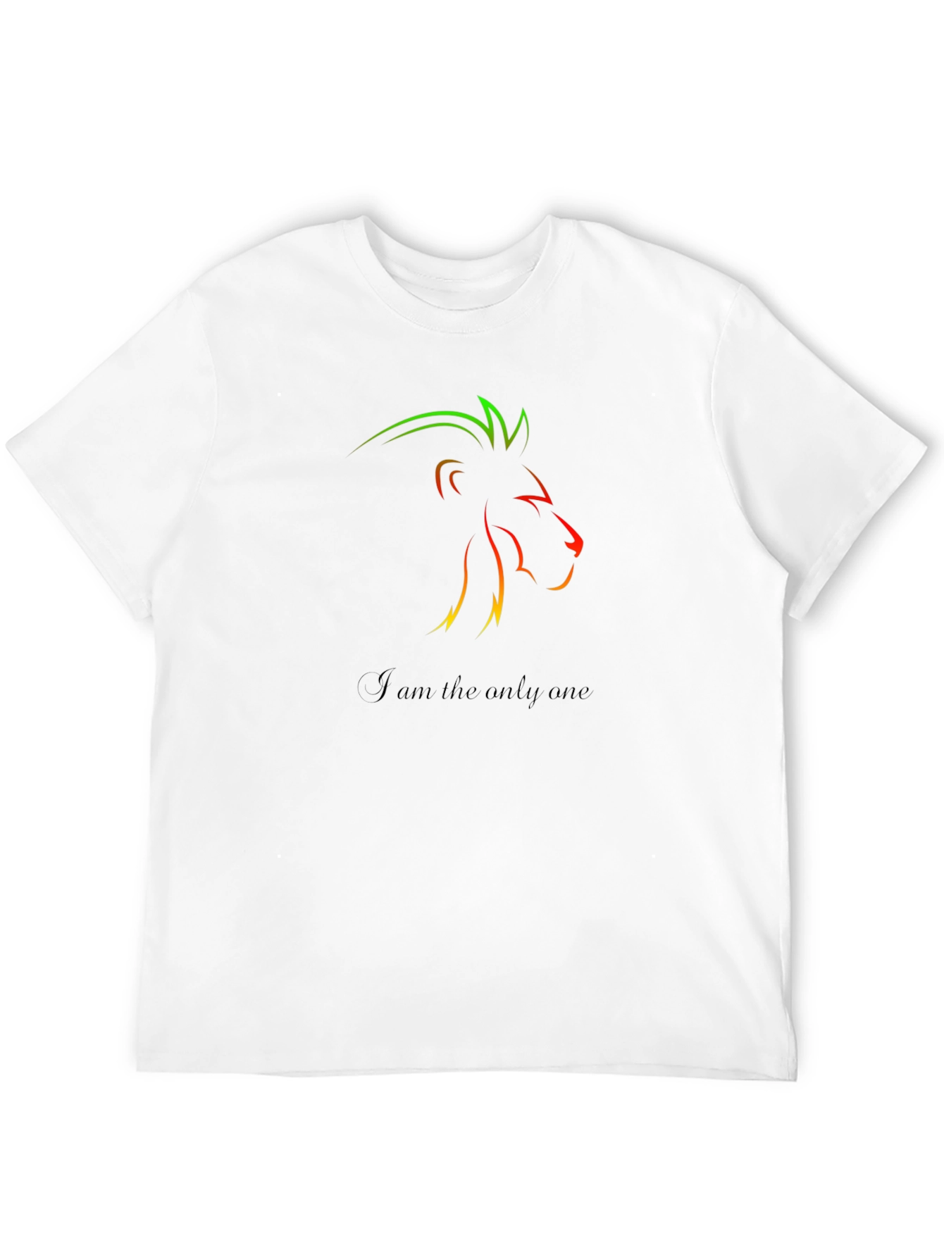 Black Lion Graphic Black T-Shirt - "I am the only one" view 12