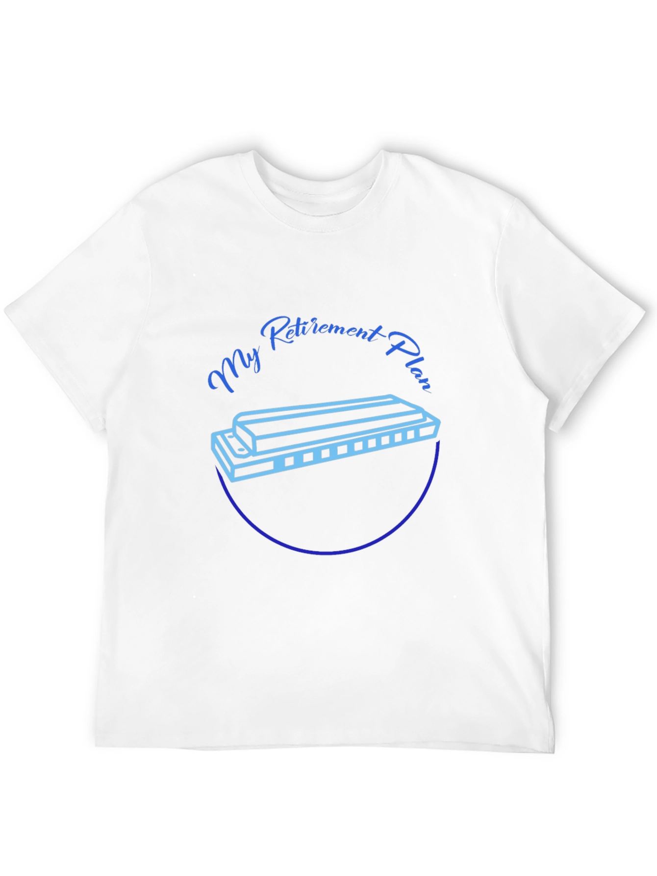 Black My Retirement Plan Harmonica T-Shirt view 12