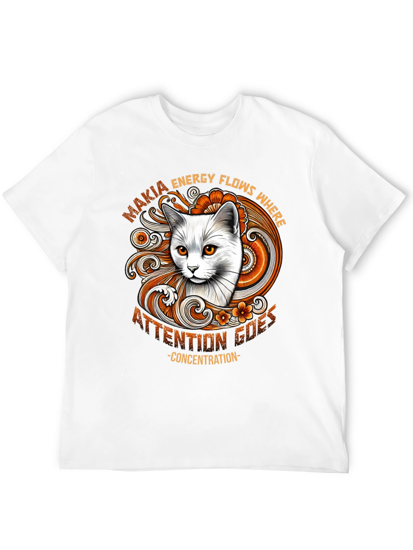 Black Cat Energy Flows T-Shirt view 12