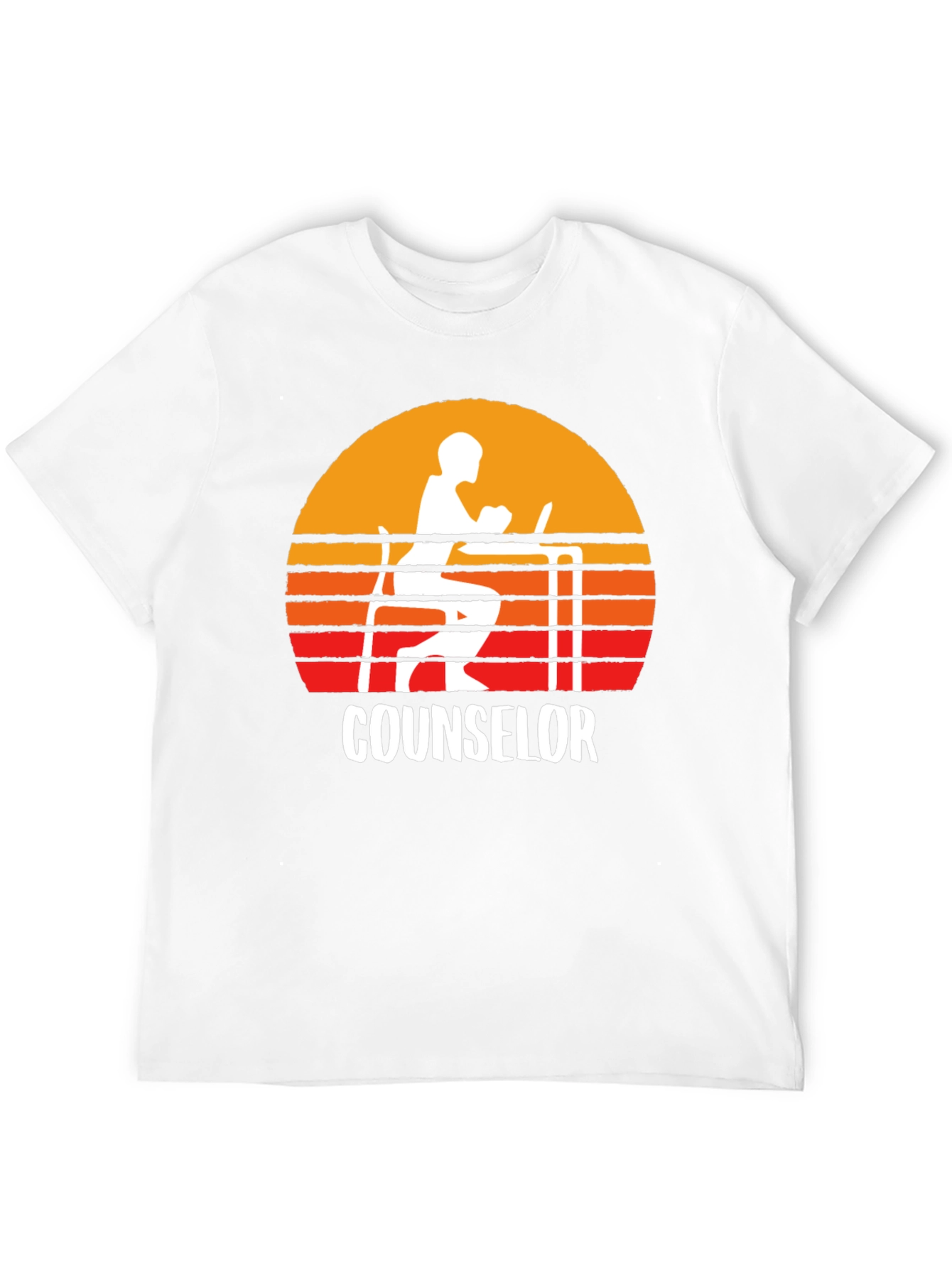 Black Counselor Sunset Graphic T-Shirt view 12