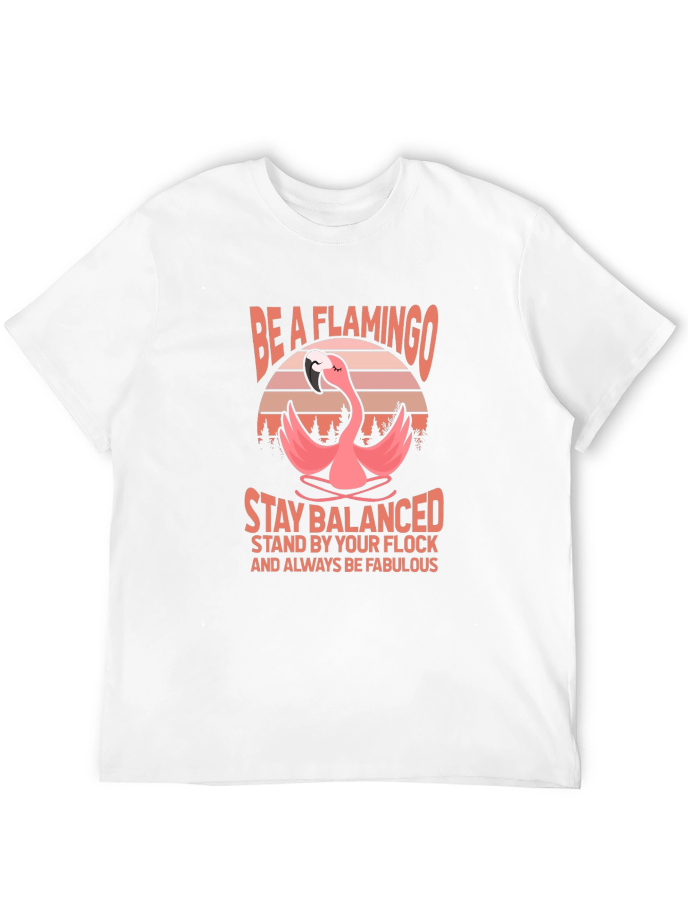 Black Be A Flamingo T-Shirt - Stay Balanced view 12