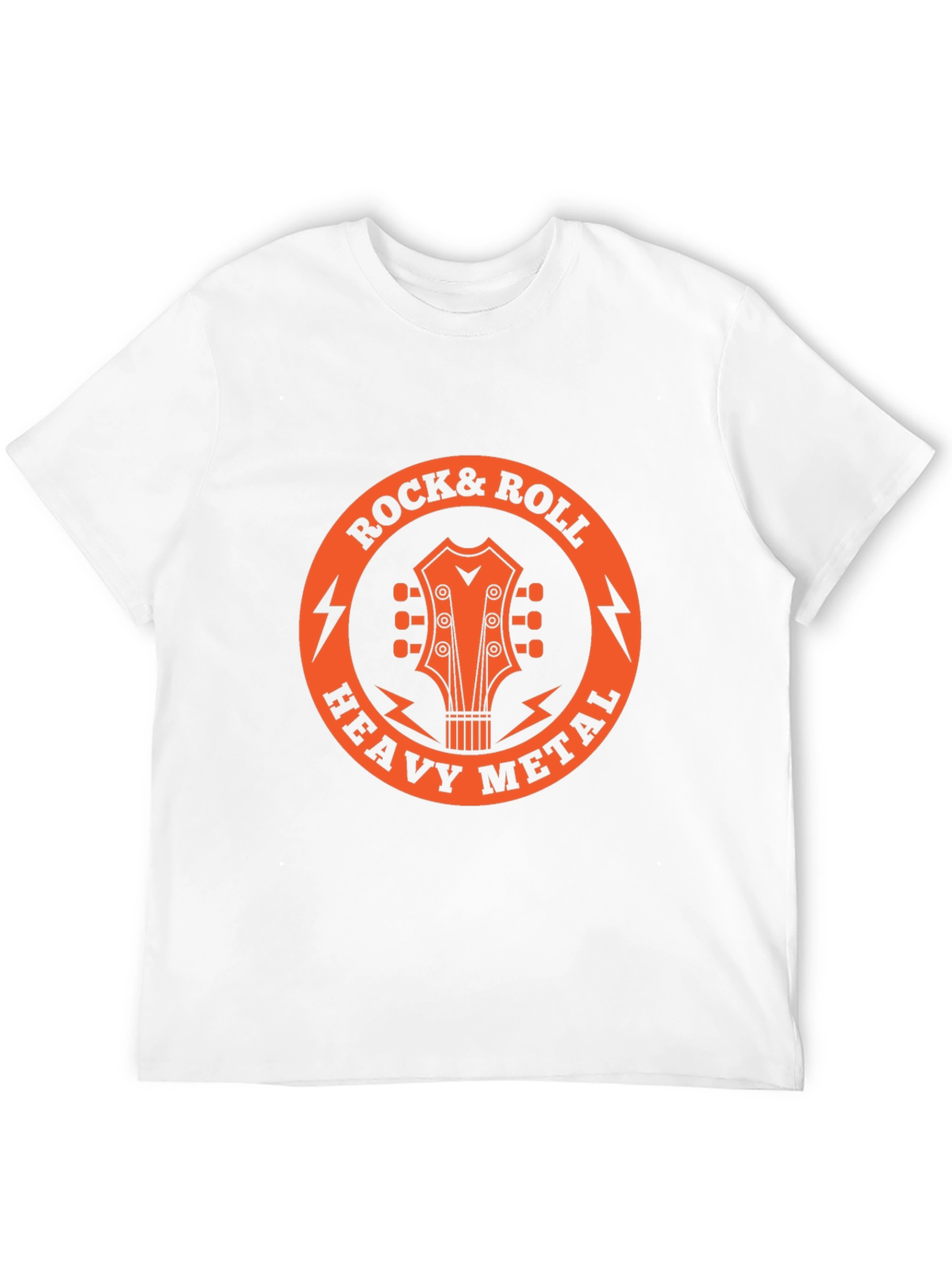 Black Rock & Roll Heavy Metal Guitar T-Shirt view 12