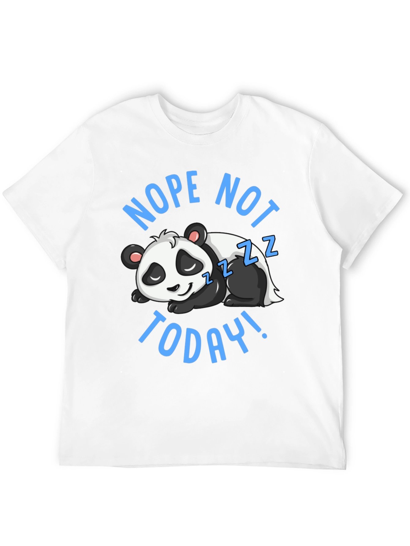 Black Nope Not Today Panda Graphic T-Shirt view 12
