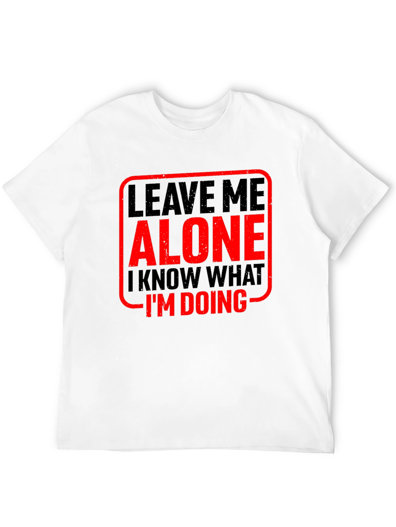 Black Leave Me Alone Graphic Tee - Mens Black Cotton T-Shirt view 12