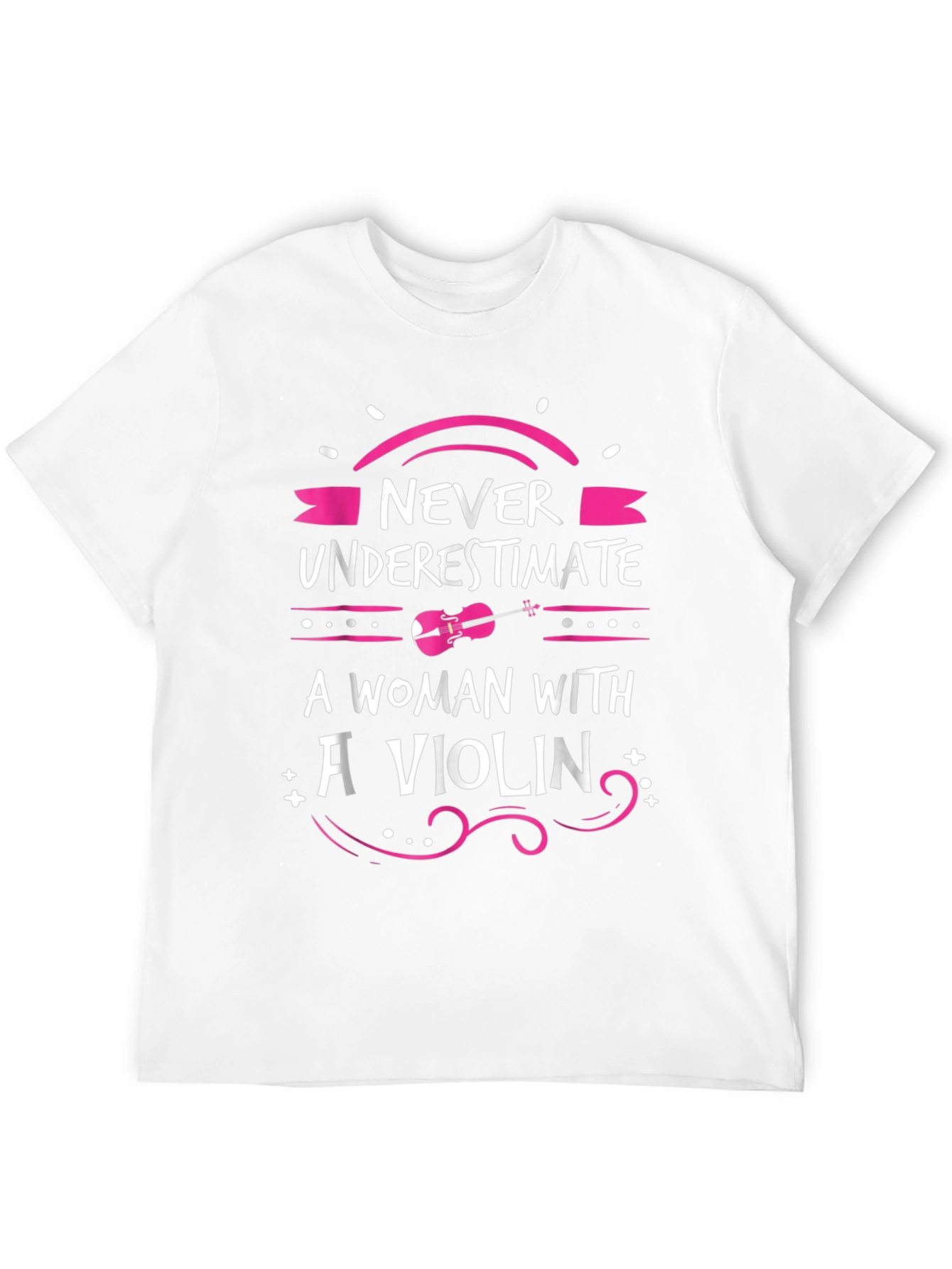 Black Never Underestimate A Woman With A Violin Graphic T-Shirt view 12