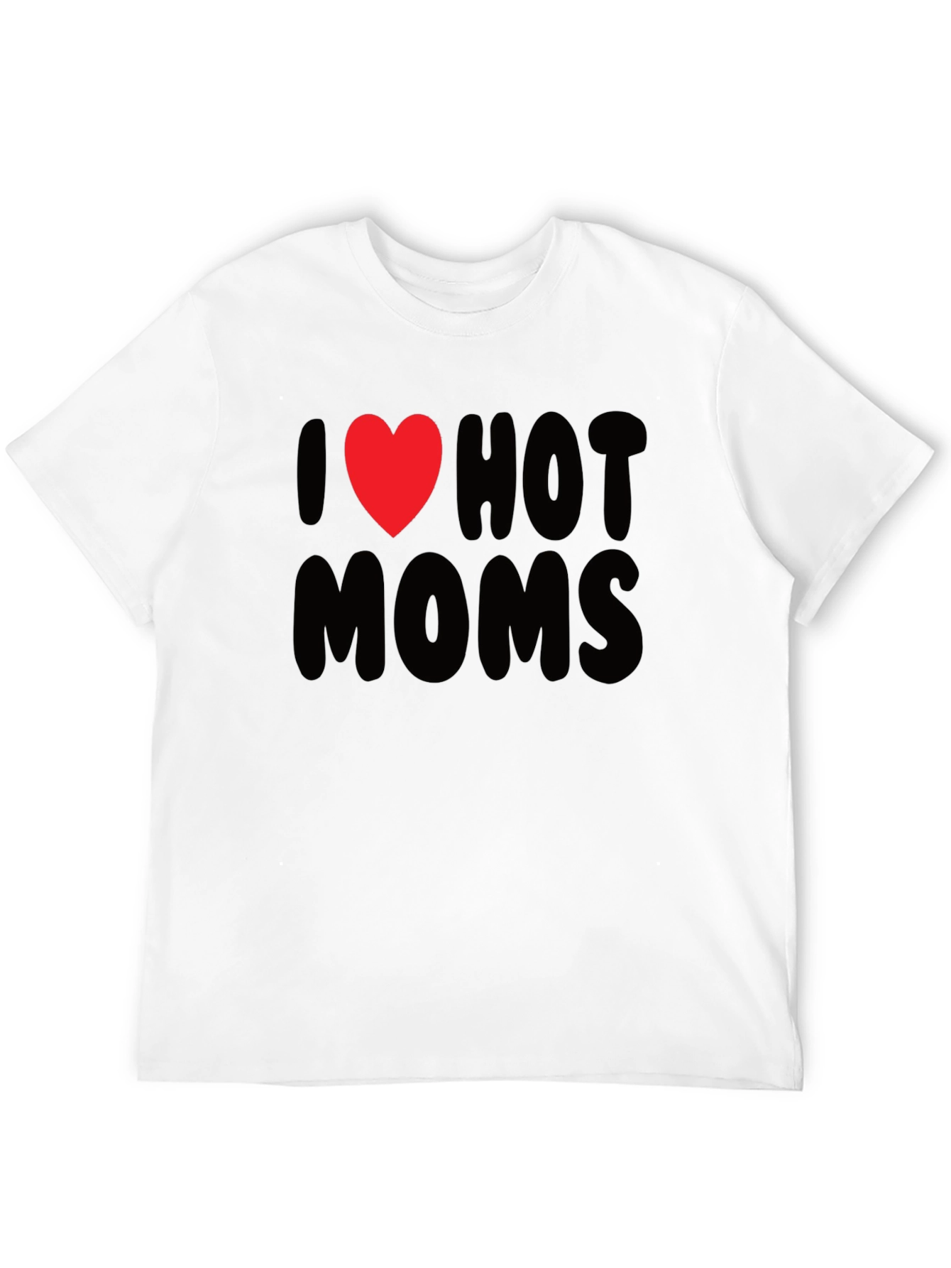 Black I Heart Hot Moms Graphic Tee - Black T-Shirt view 12