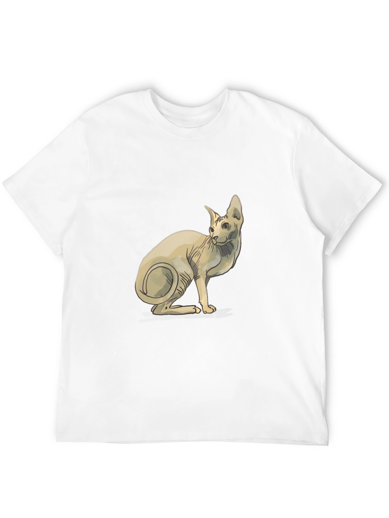 Black Sphynx Cat Graphic Tee - Unique Design view 12