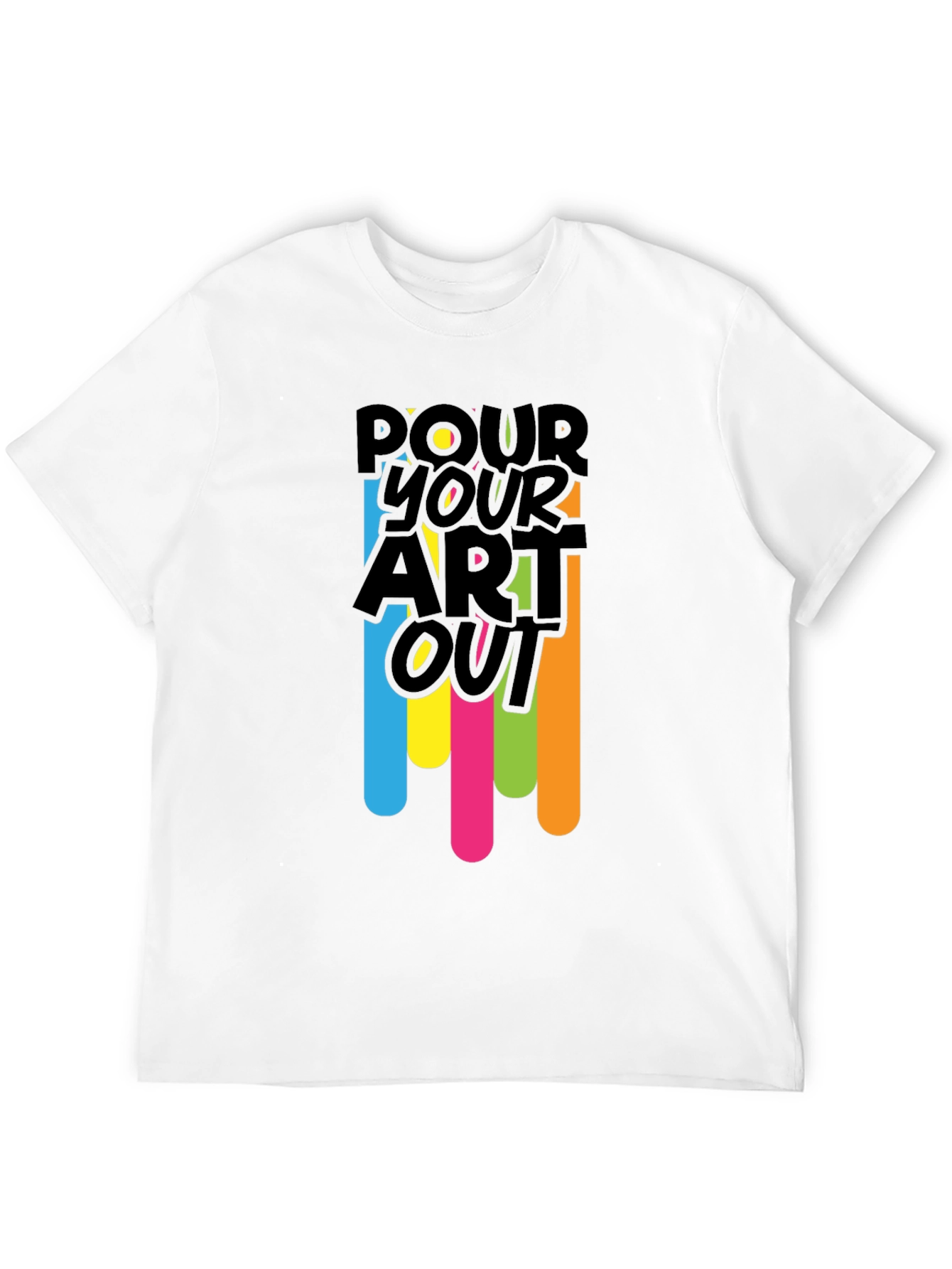 Black Pour Your Art Out - Black Graphic T-Shirt view 12