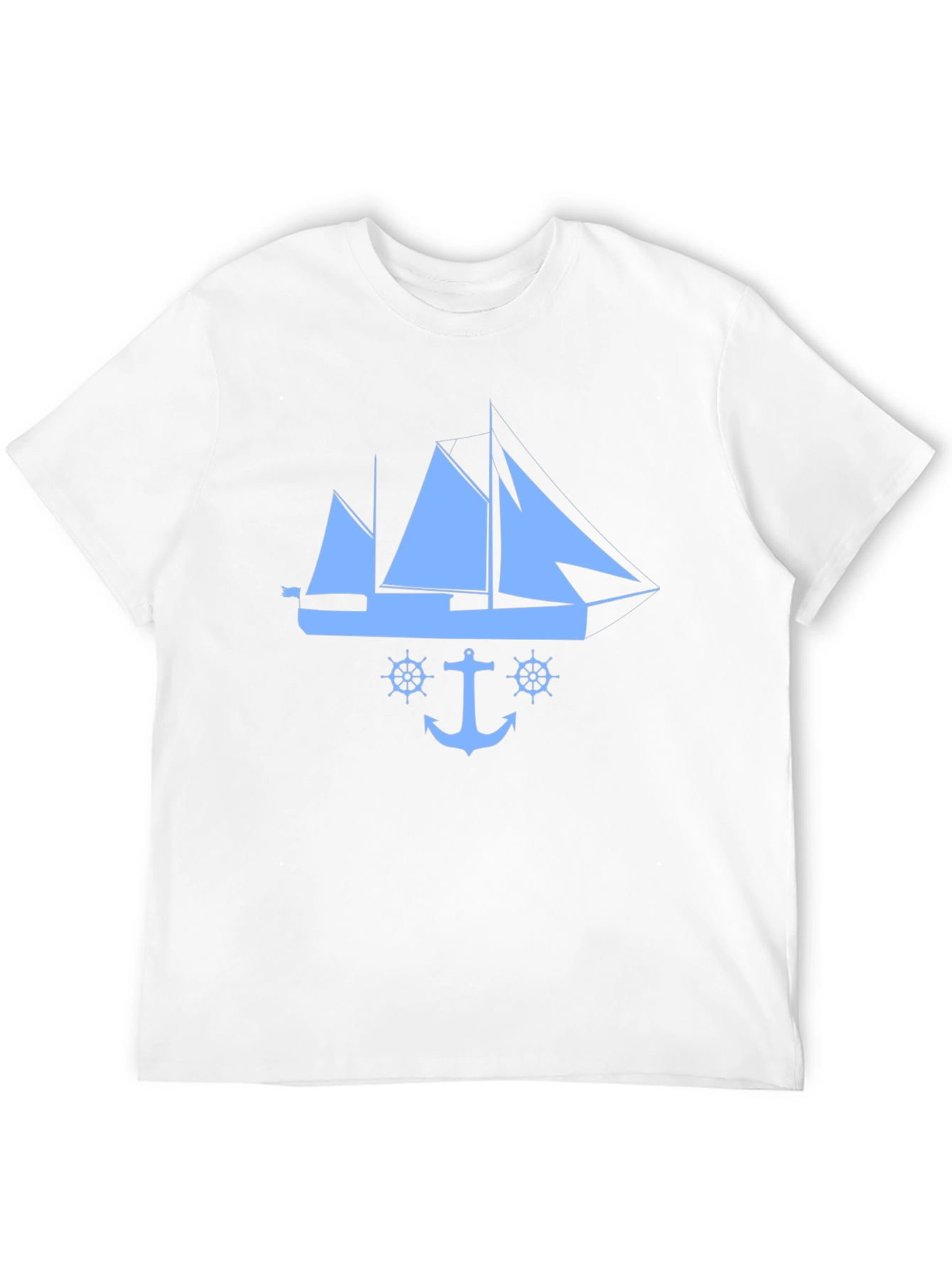 Black Nautical Boat Anchor Graphic Tee - Black view 12