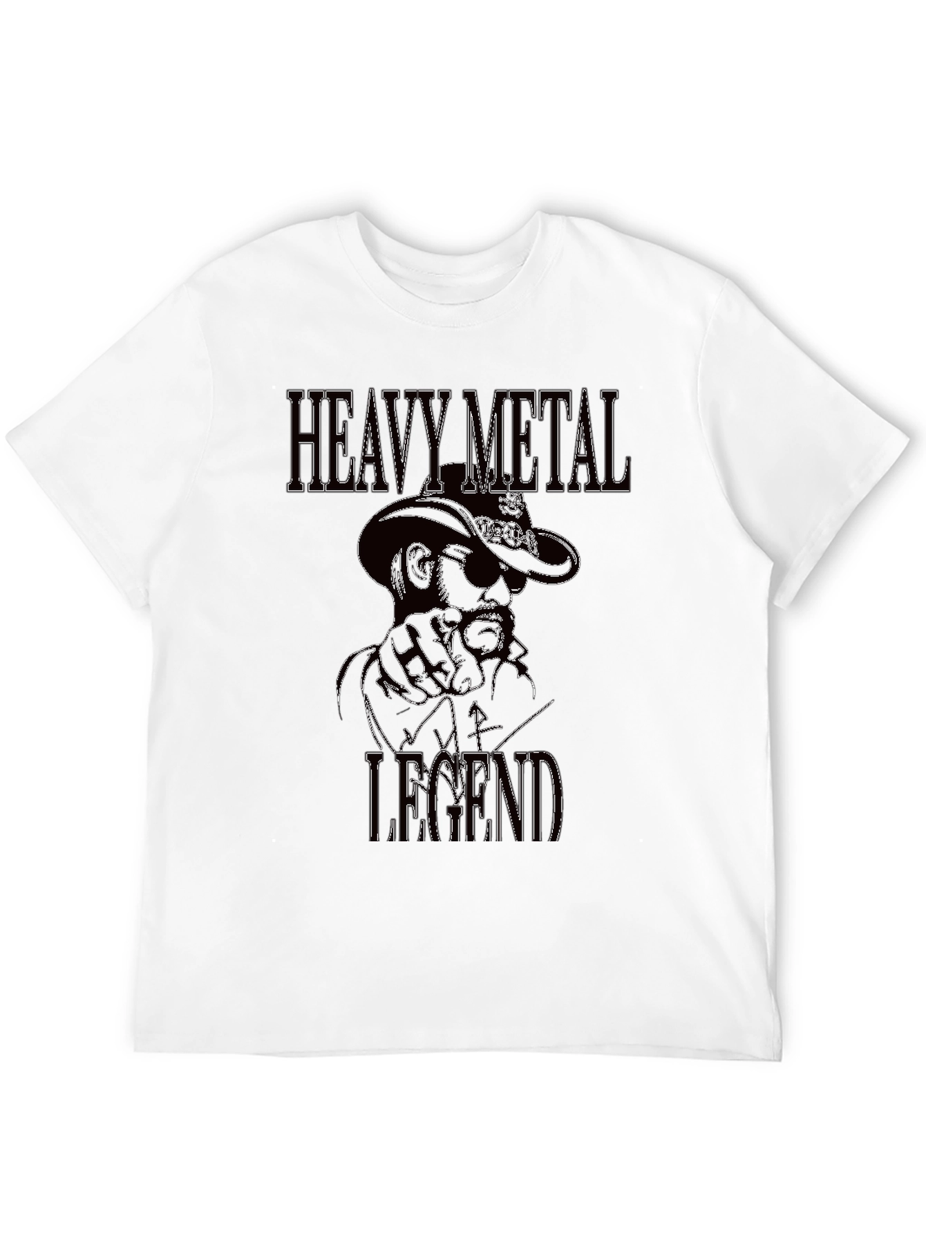 Black Heavy Metal Legend Graphic T-Shirt view 12