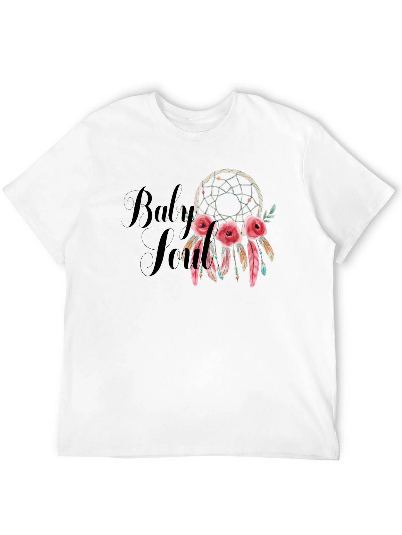 Black Dream Catcher Roses Black T-Shirt view 12