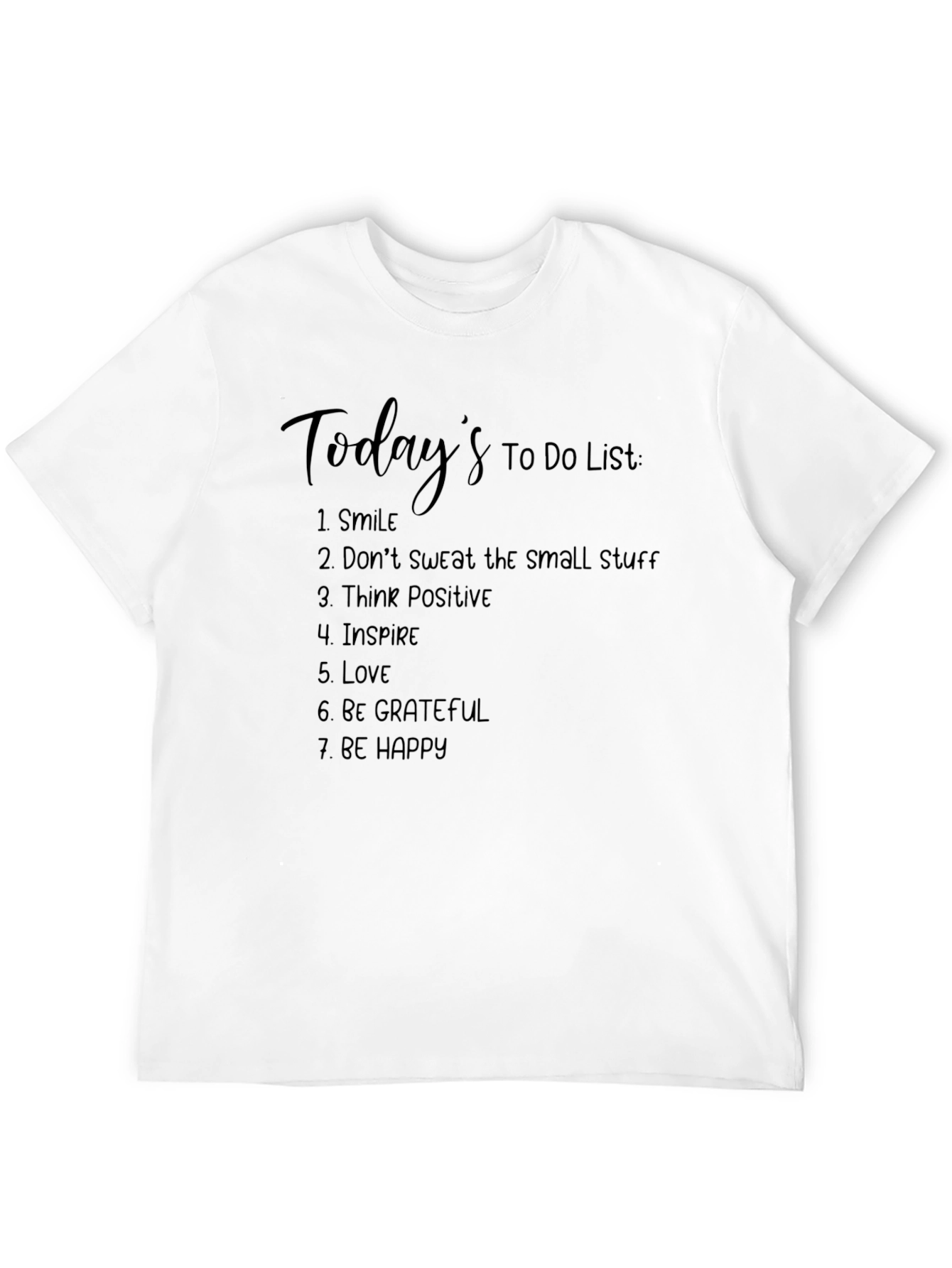 Black Today's To-Do List Black Graphic Tee view 12