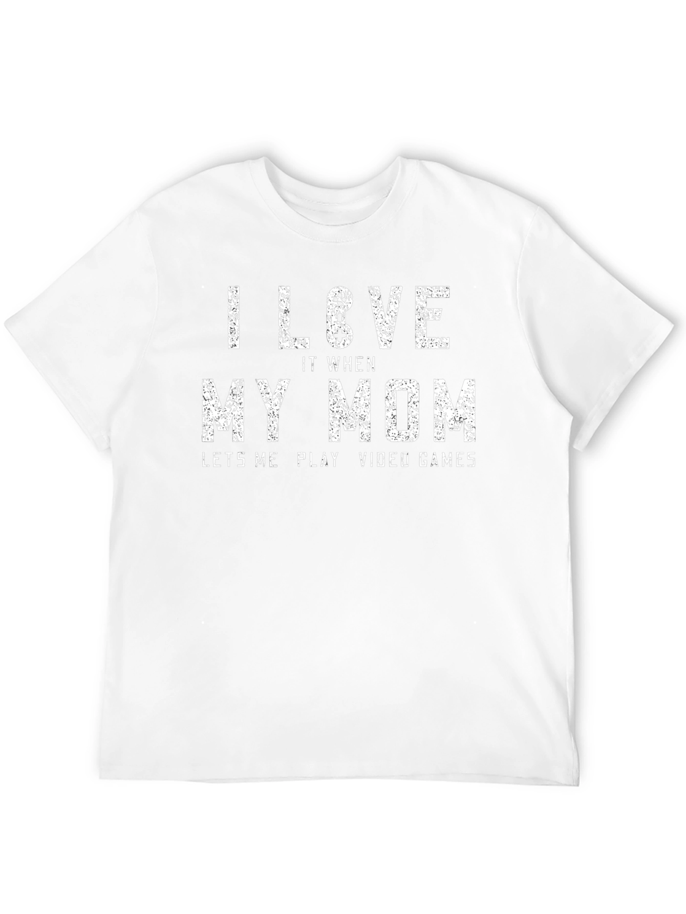 Black I Love My Mom Video Games Graphic T-Shirt view 12
