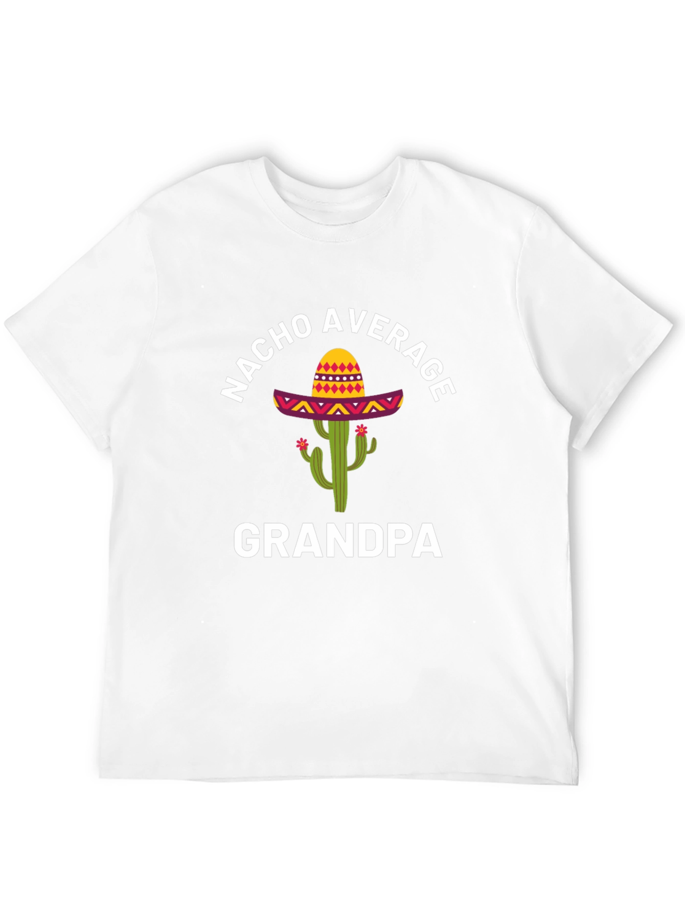 Black Nacho Average Grandpa T-Shirt - Funny Cactus Sombrero Tee view 12