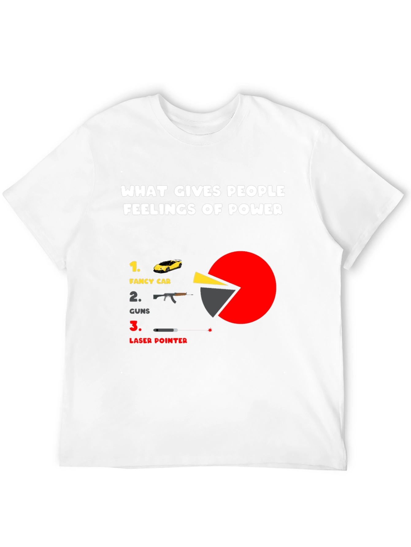 Black Power Pie Chart T-Shirt - Funny Graphic Tee for Confident People view 12