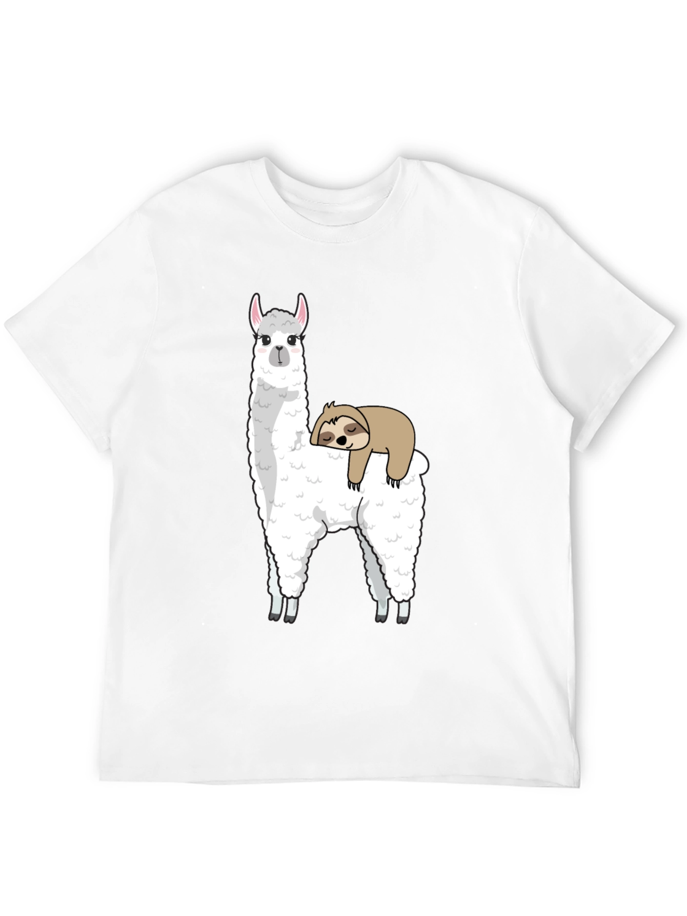 Black Llama and Sloth Graphic Tee view 12