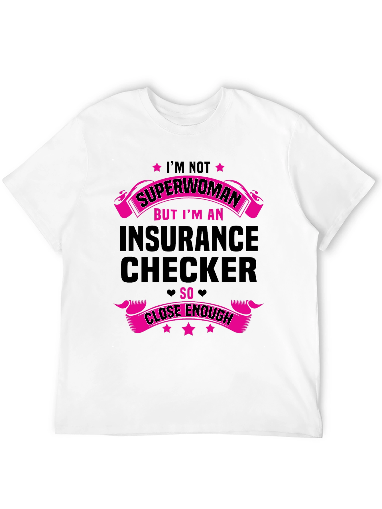 Black Insurance Checker Superwoman Funny T-Shirt view 12
