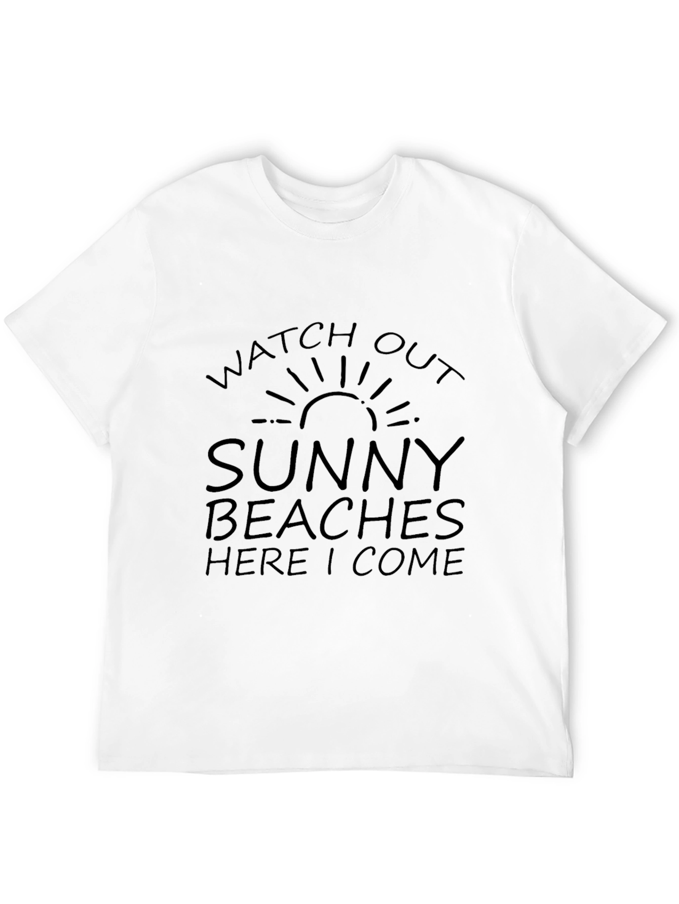 Black Sunny Beaches T-Shirt - Black Graphic Tee view 12
