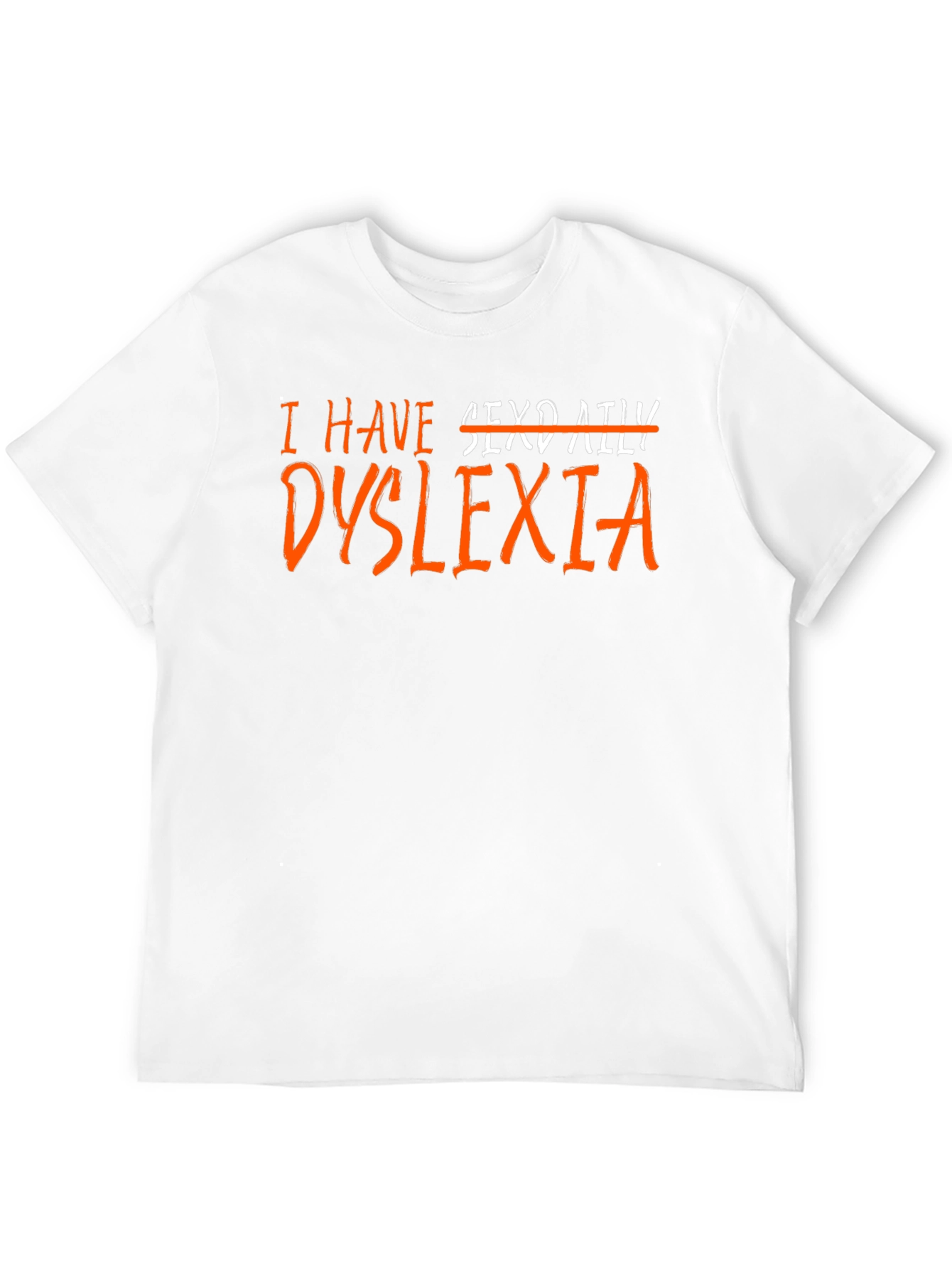Black Dyslexia T-Shirt - Humor Novelty Graphic Tee view 12