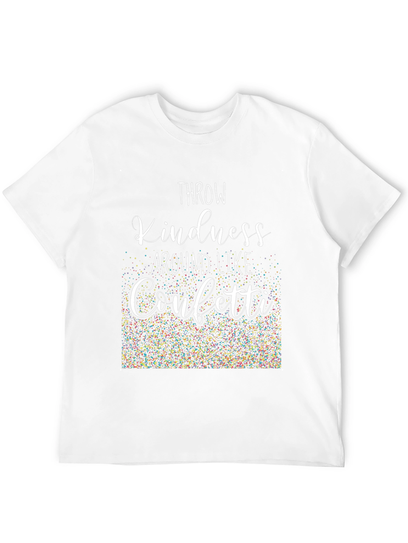 Black Kindness Confetti Tee - Spread Positivity! view 12