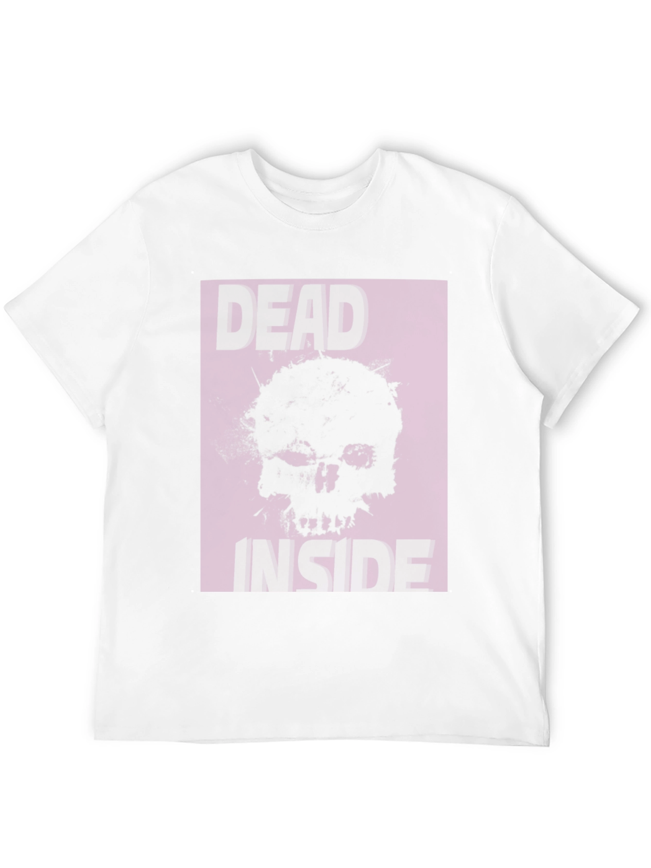 Black Dead Inside Skull Graphic Tee - Dark Humor T-Shirt view 12