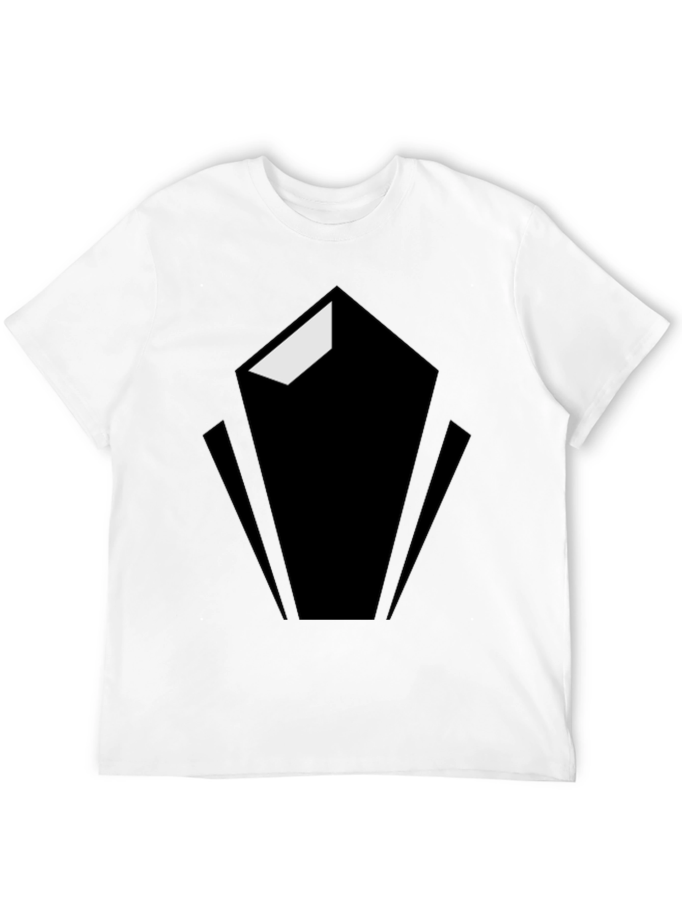 Black Geometric Graphic Tee - Modern Black Shirt view 12