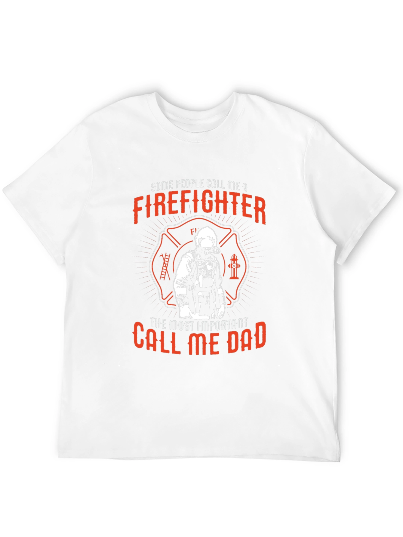 Black Firefighter Dad T-Shirt view 12