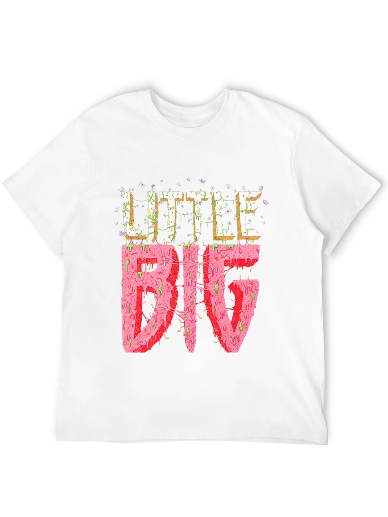 Black Little Big Graphic Tee - Black Cotton Blend view 12