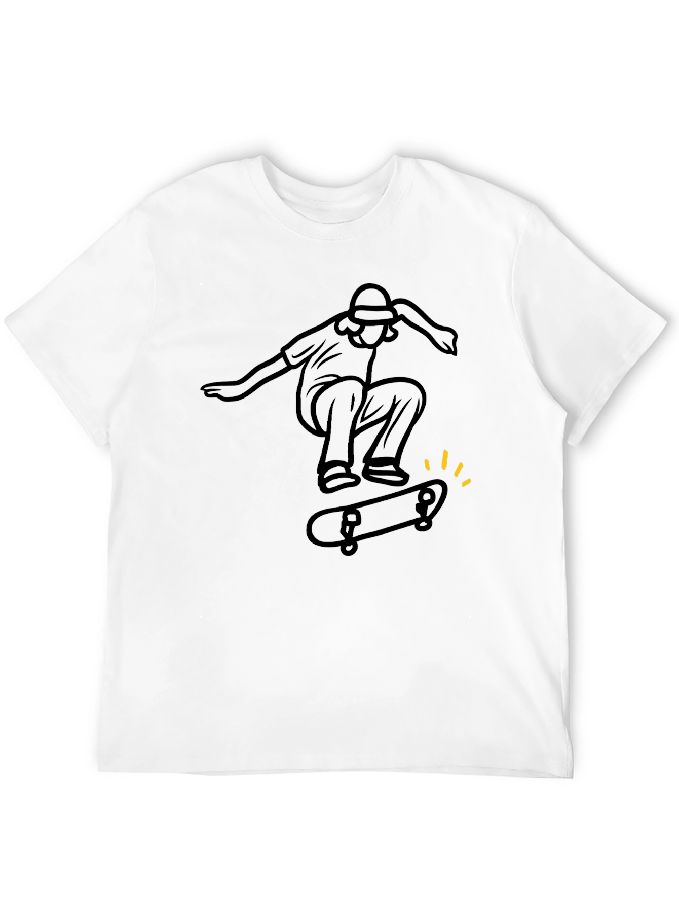 Black Skateboarding T-Shirt - Black Graphic Tee view 12