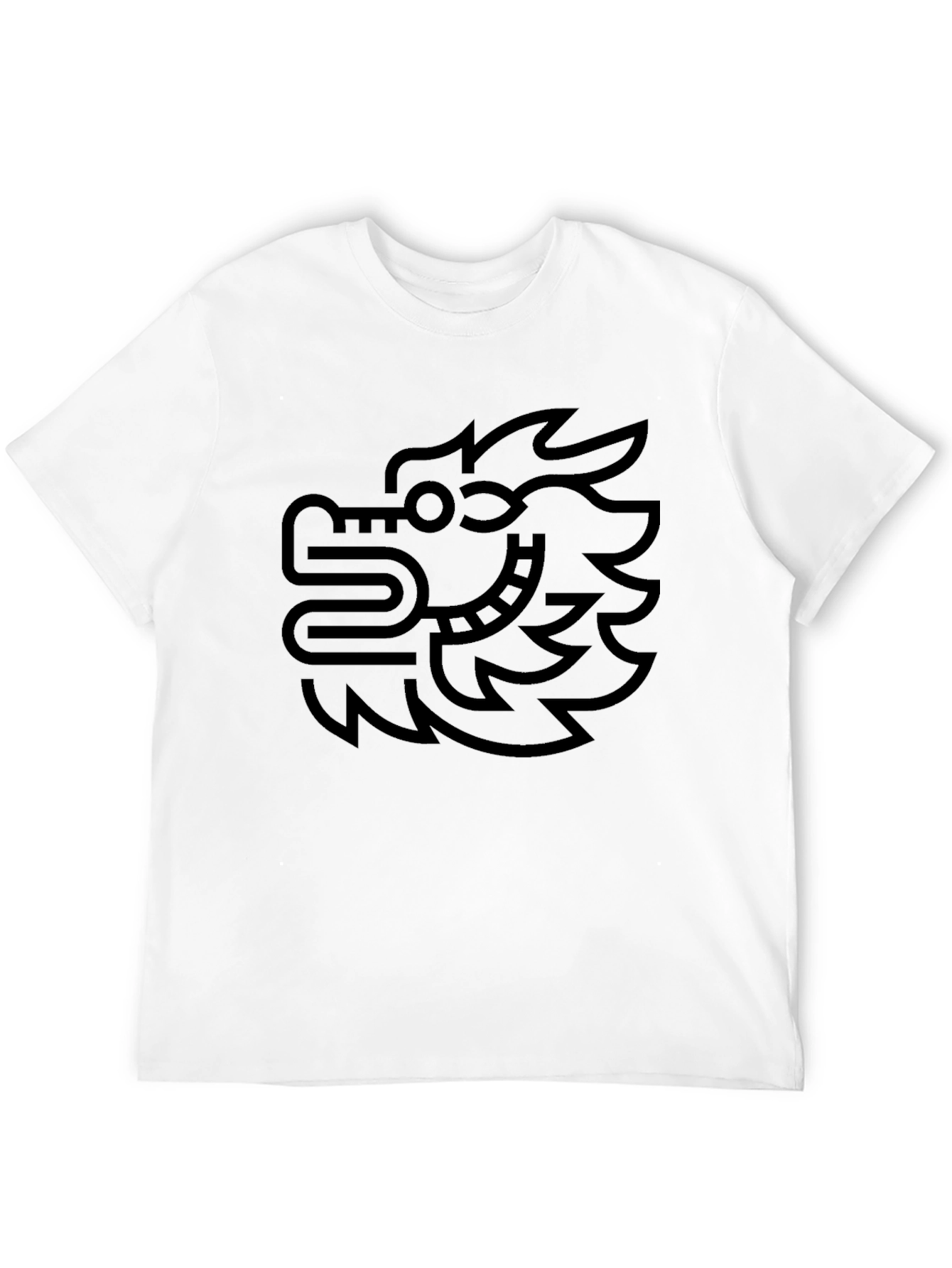Black Black T-Shirt with Aztec Dragon Graphic view 12