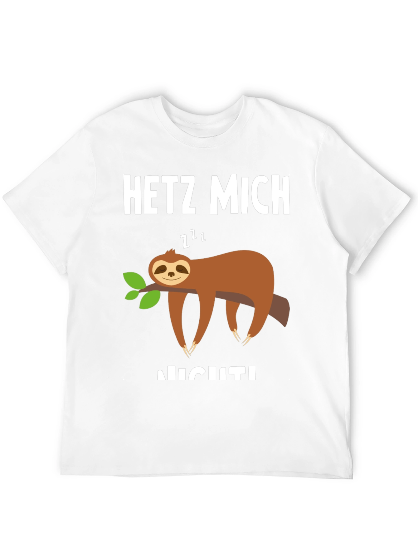 Black Sloth Graphic T-Shirt - 'Hetz Mich Nicht' - Unisex view 12