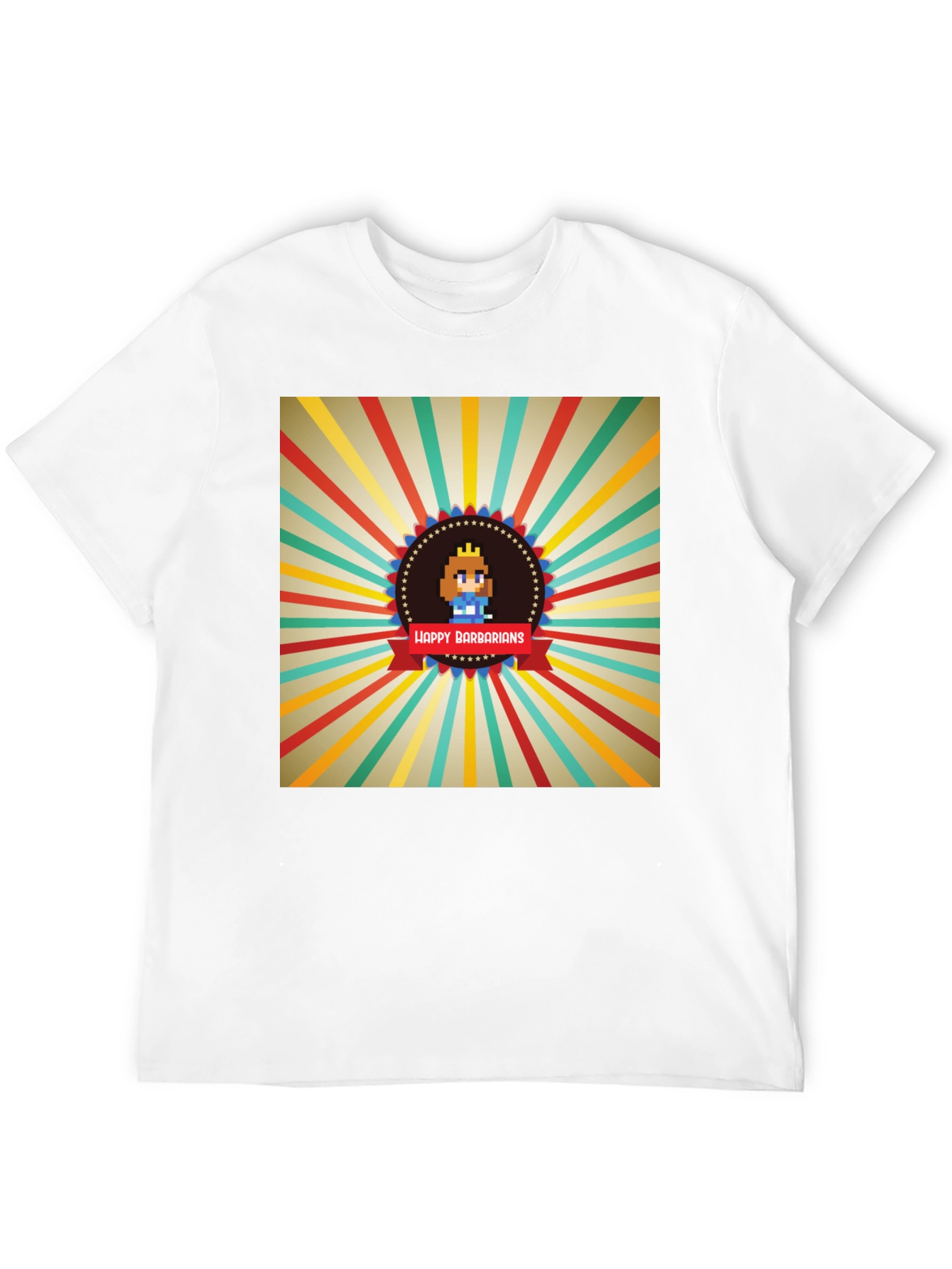 Black Happy Barbarians Pixel Art Graphic Tee view 12