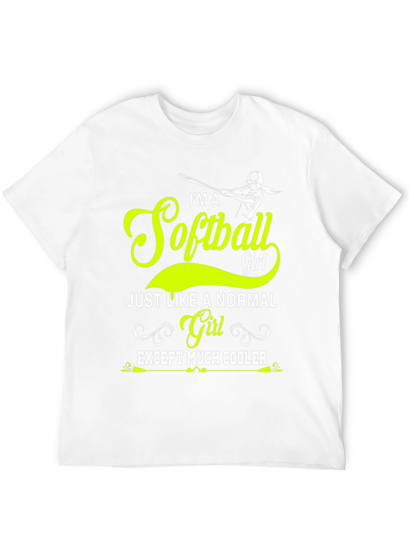 Black Softball Girl T-Shirt - Much Cooler view 12