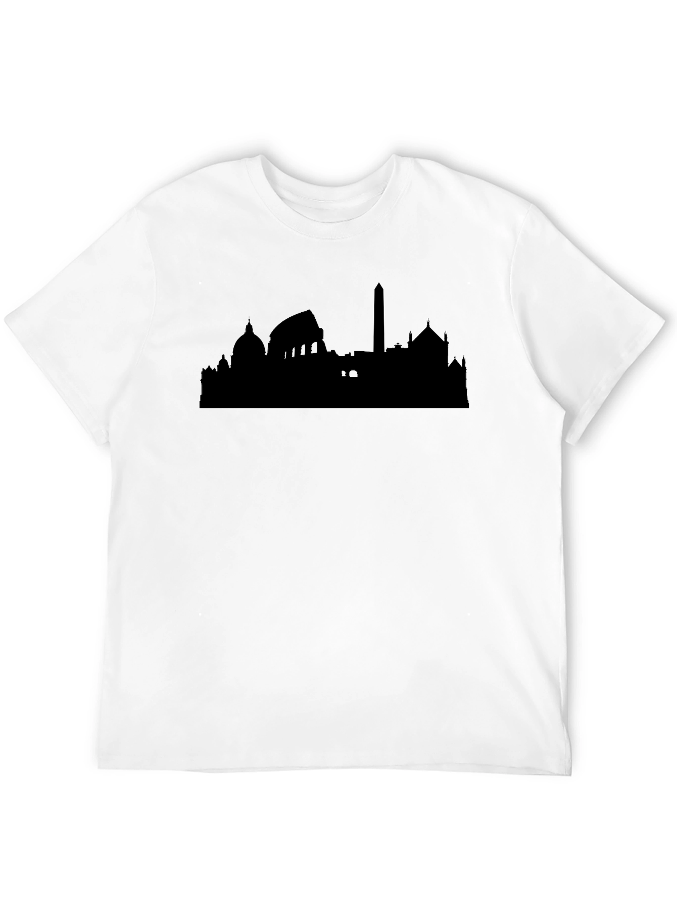 Black Rome Skyline Graphic T-Shirt - Classic Silhouette Tee view 12