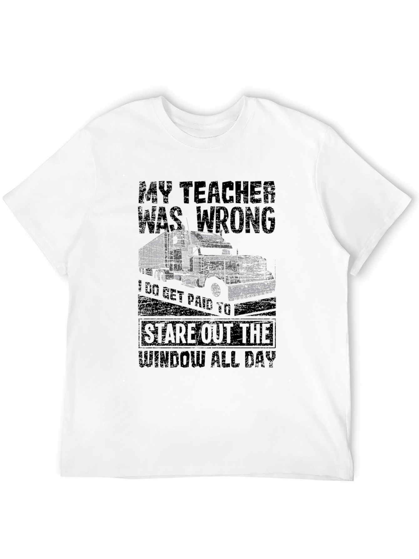 Black Trucker T-Shirt - My Teacher Was Wrong view 12