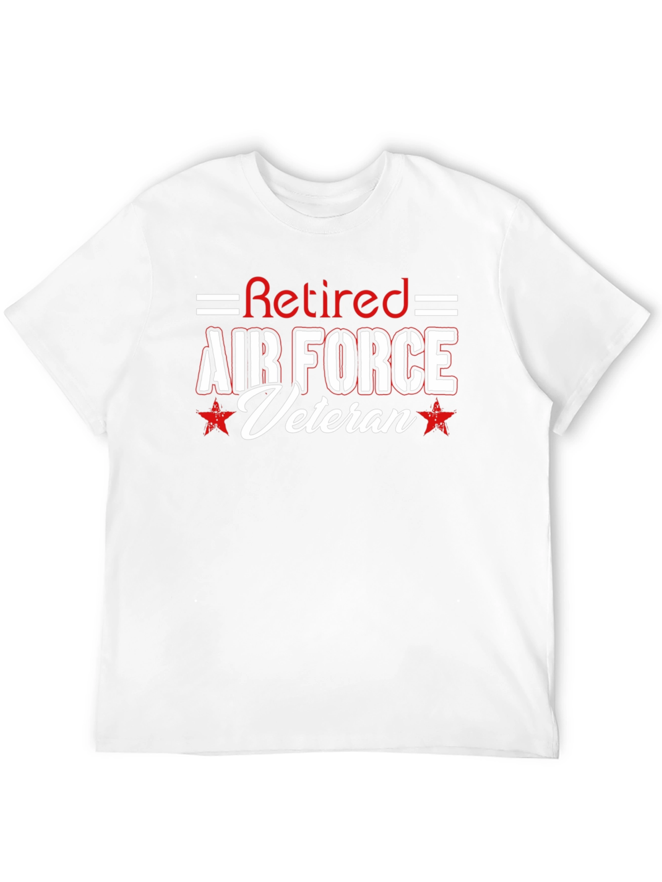 Black Retired Air Force Veteran Black T-Shirt view 12