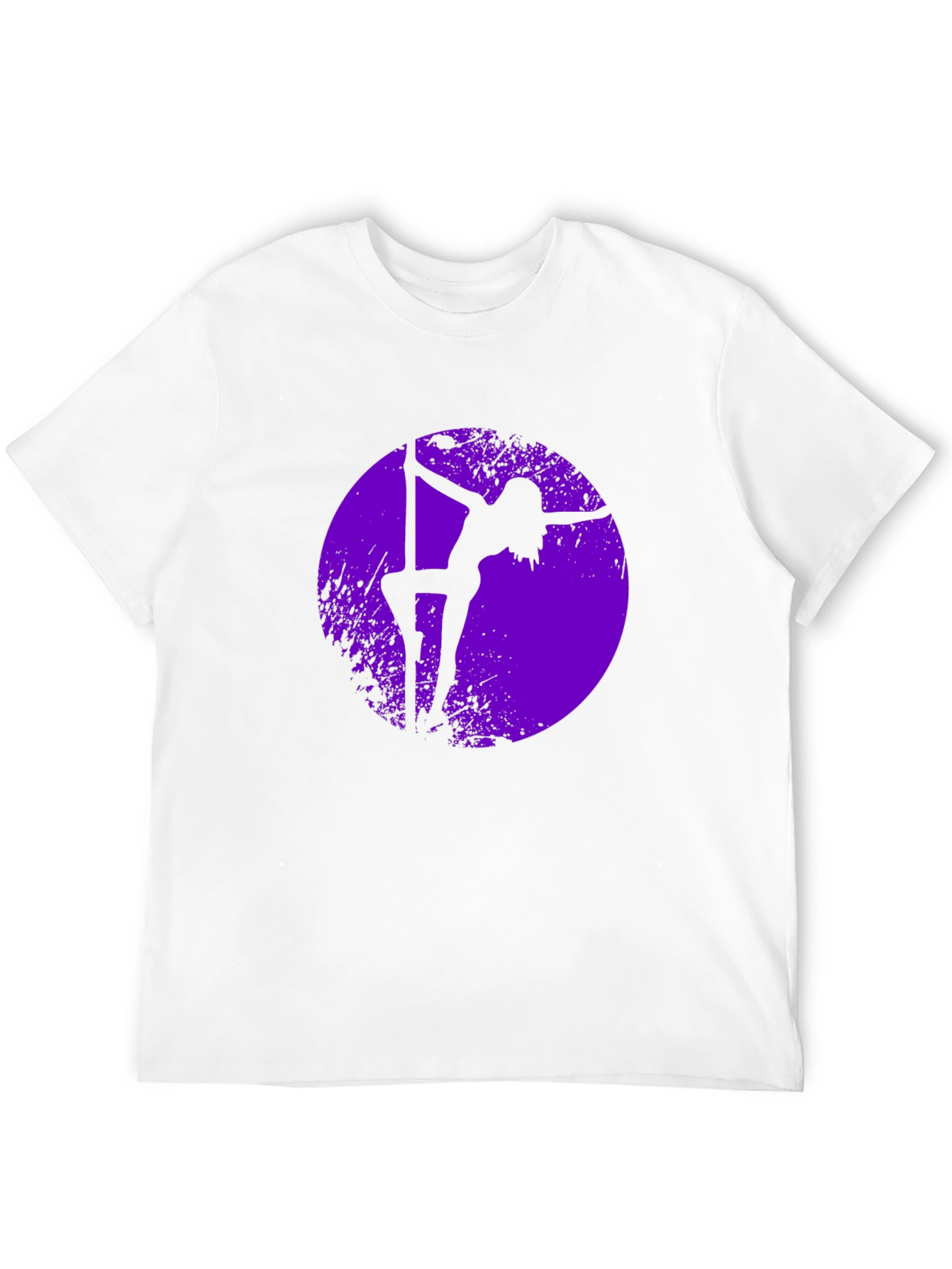 Black Pole Dancer Silhouette Graphic Tee - Black Cotton Shirt view 12