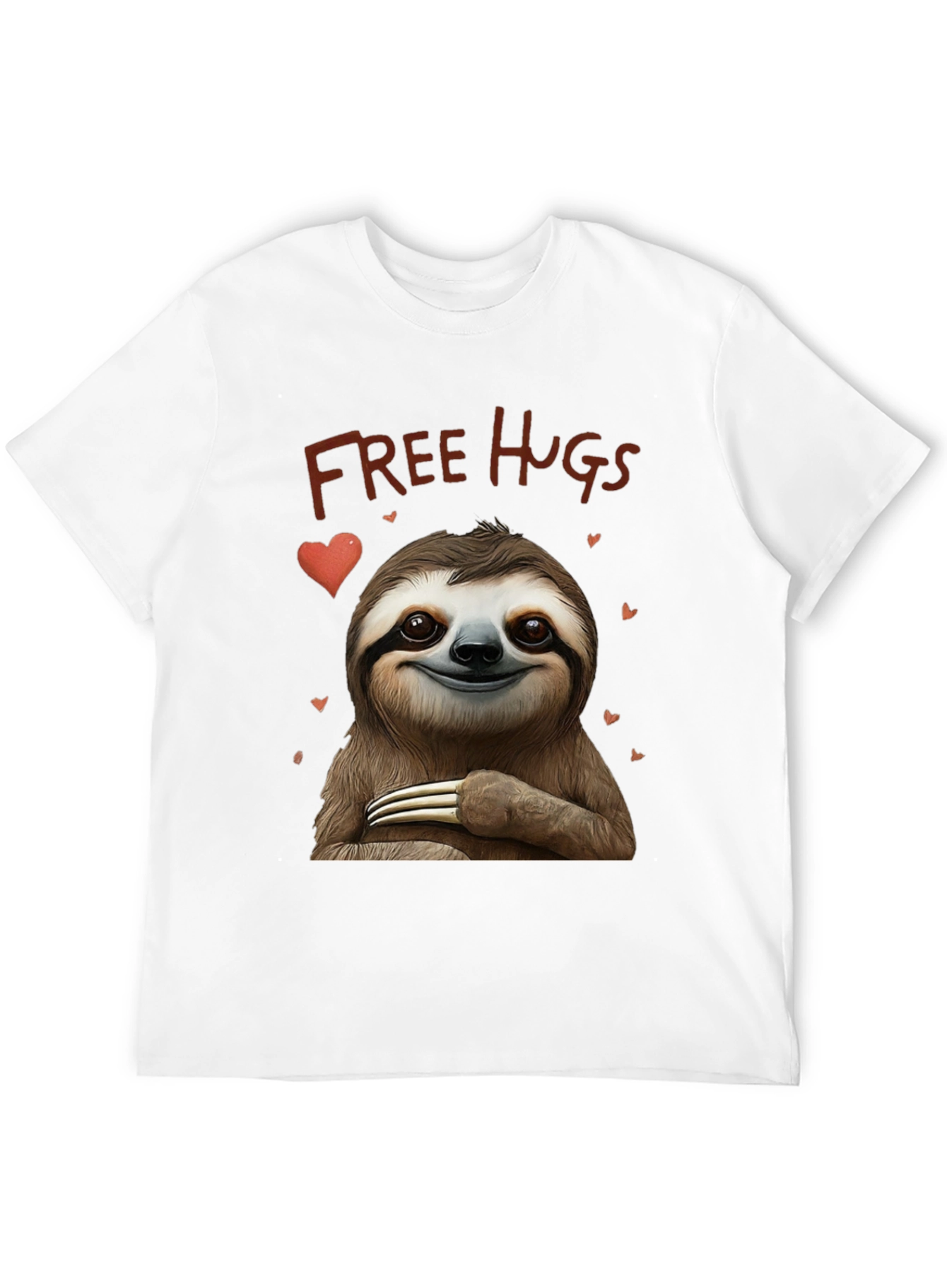 Black Sloth Free Hugs Graphic T-Shirt view 12