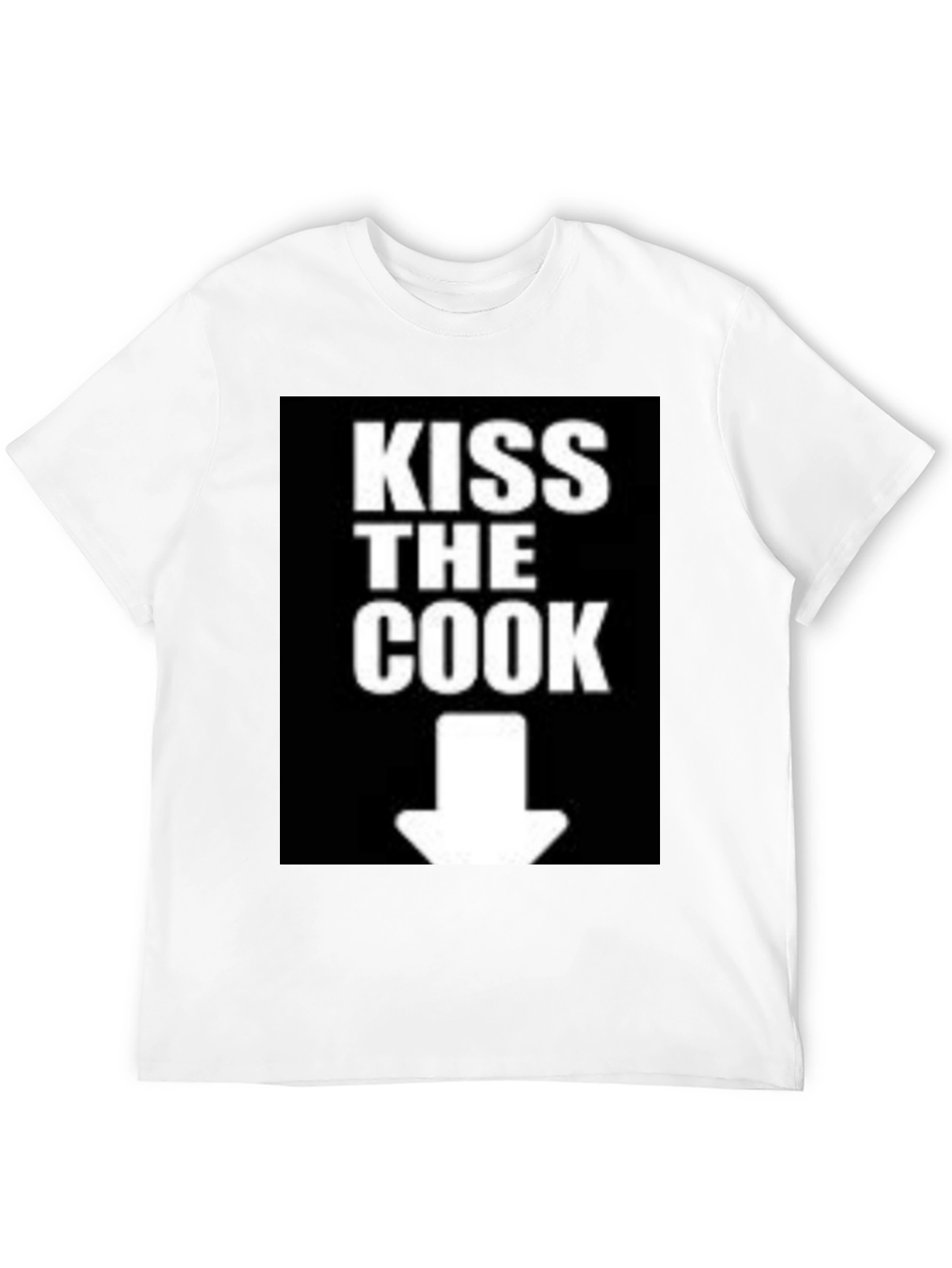 Black Kiss The Cook Novelty Graphic T-Shirt view 12