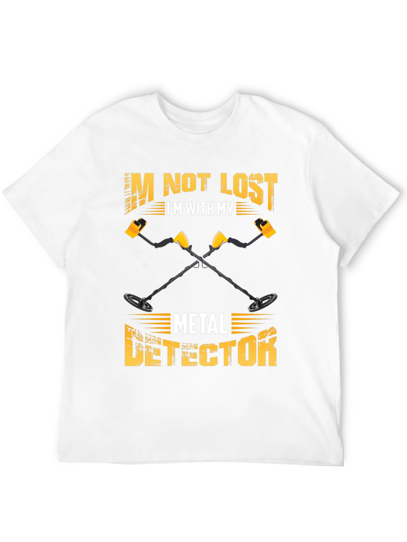 Black I'm Not Lost Metal Detector T-Shirt view 12
