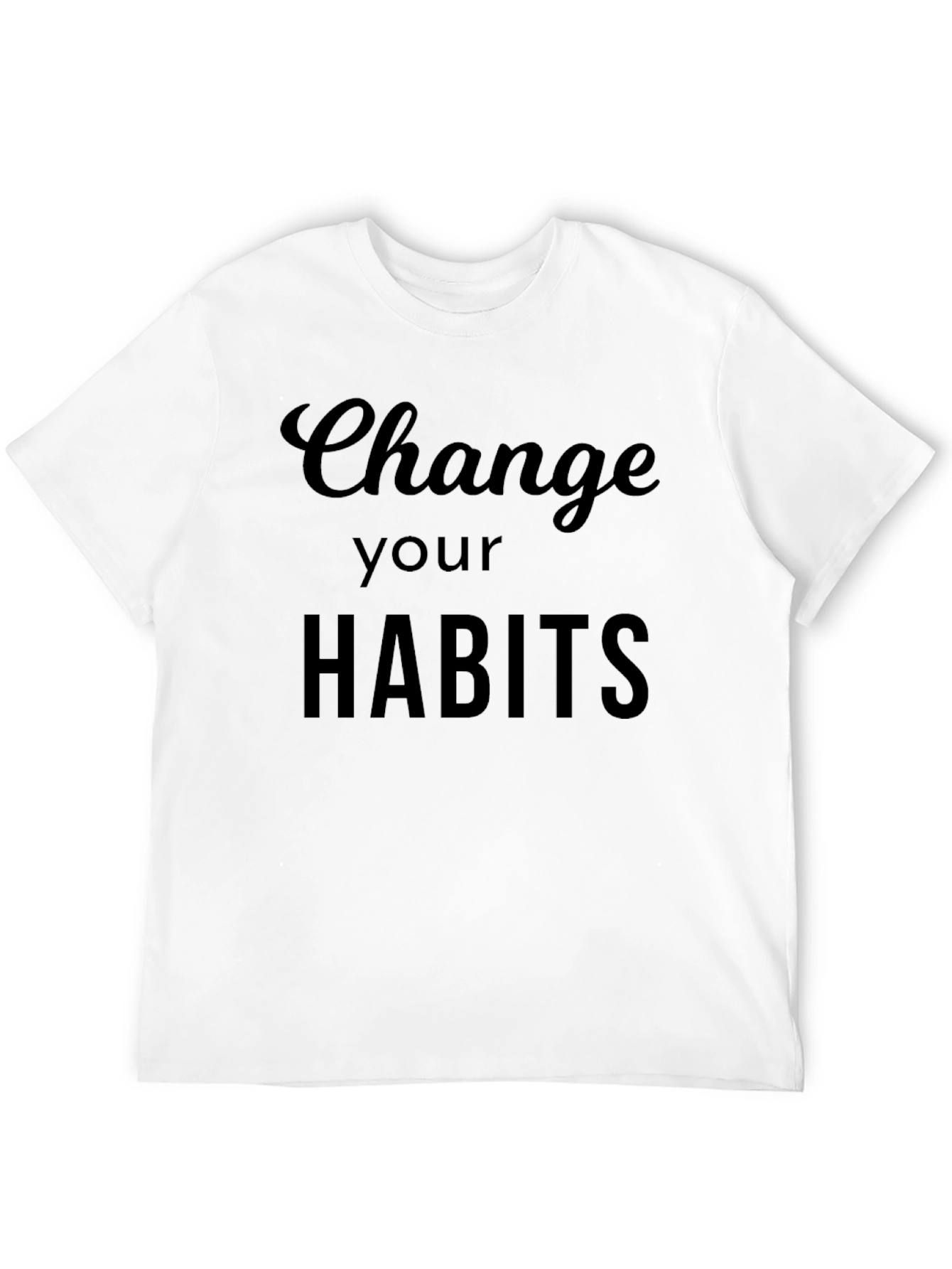 Black Change Your Habits Black Graphic Tee view 12