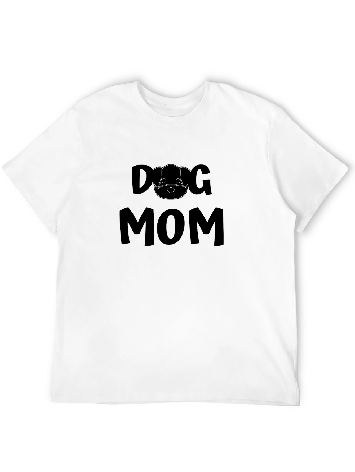 Black Dog Mom Black Graphic Tee - Soft Cotton Blend Casual Wear view 12