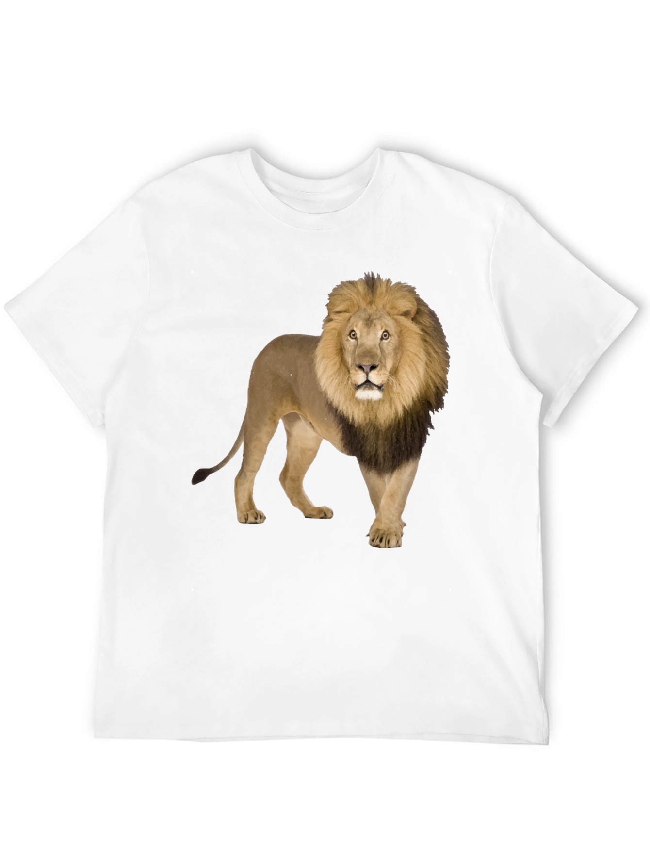 Black Lion Graphic Print Crew Neck T-Shirt view 12