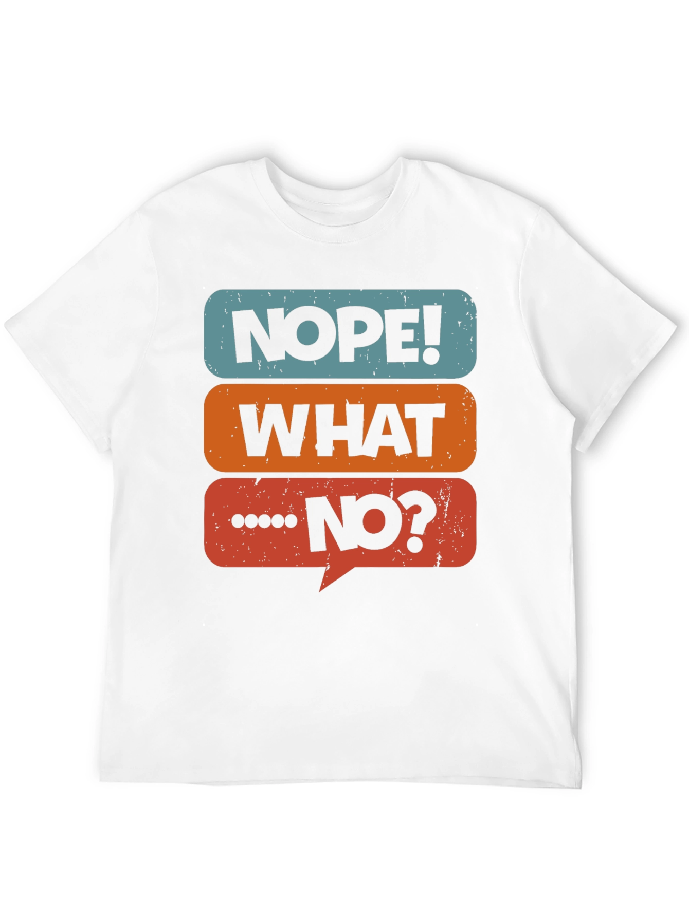 Black Nope! What No? Graphic Tee - Black Cotton Casual T-Shirt view 12