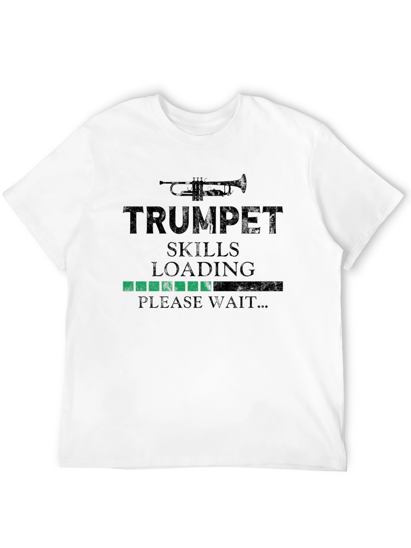 Black Trumpet Skills Loading T-Shirt - Musician Gift view 12