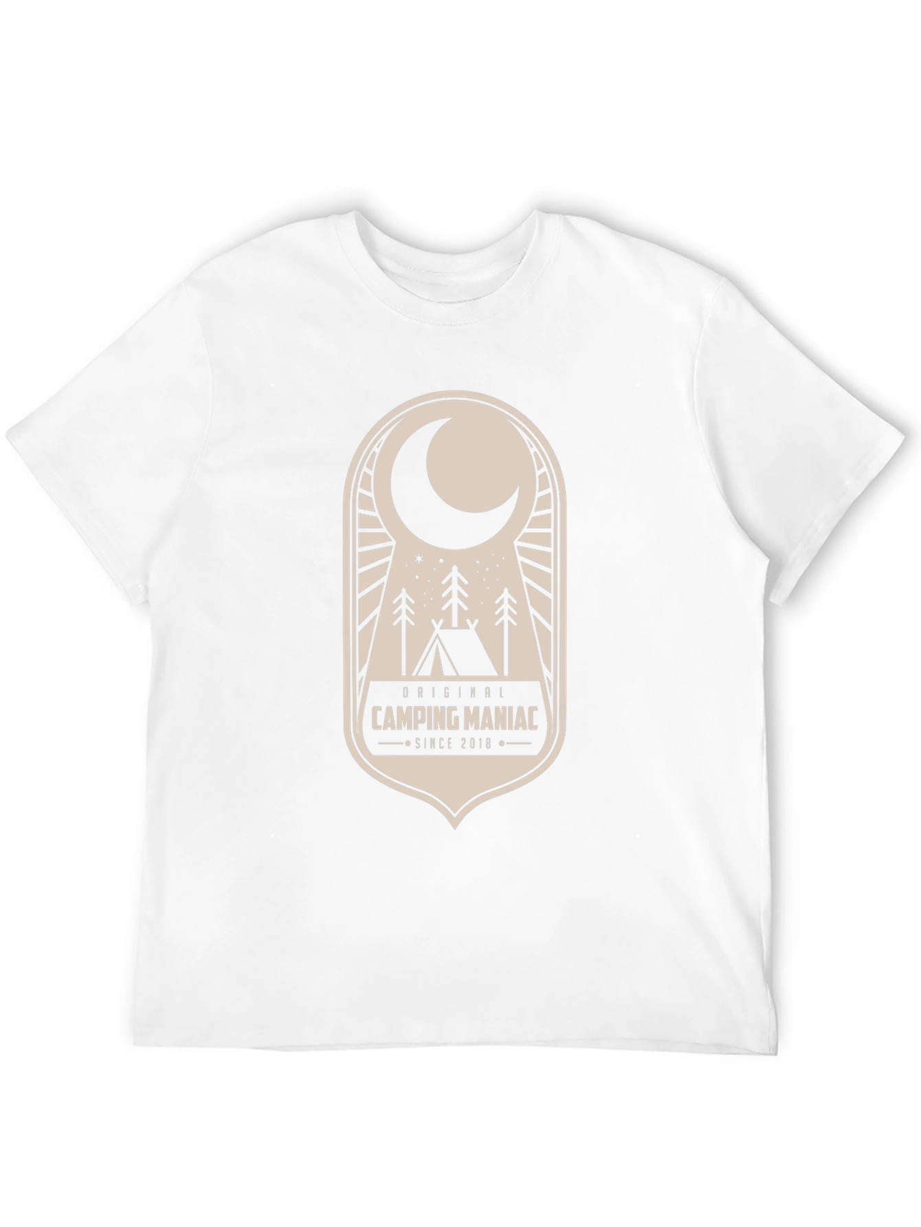 Black Camping Maniac T-Shirt: Outdoor Adventure Apparel view 12
