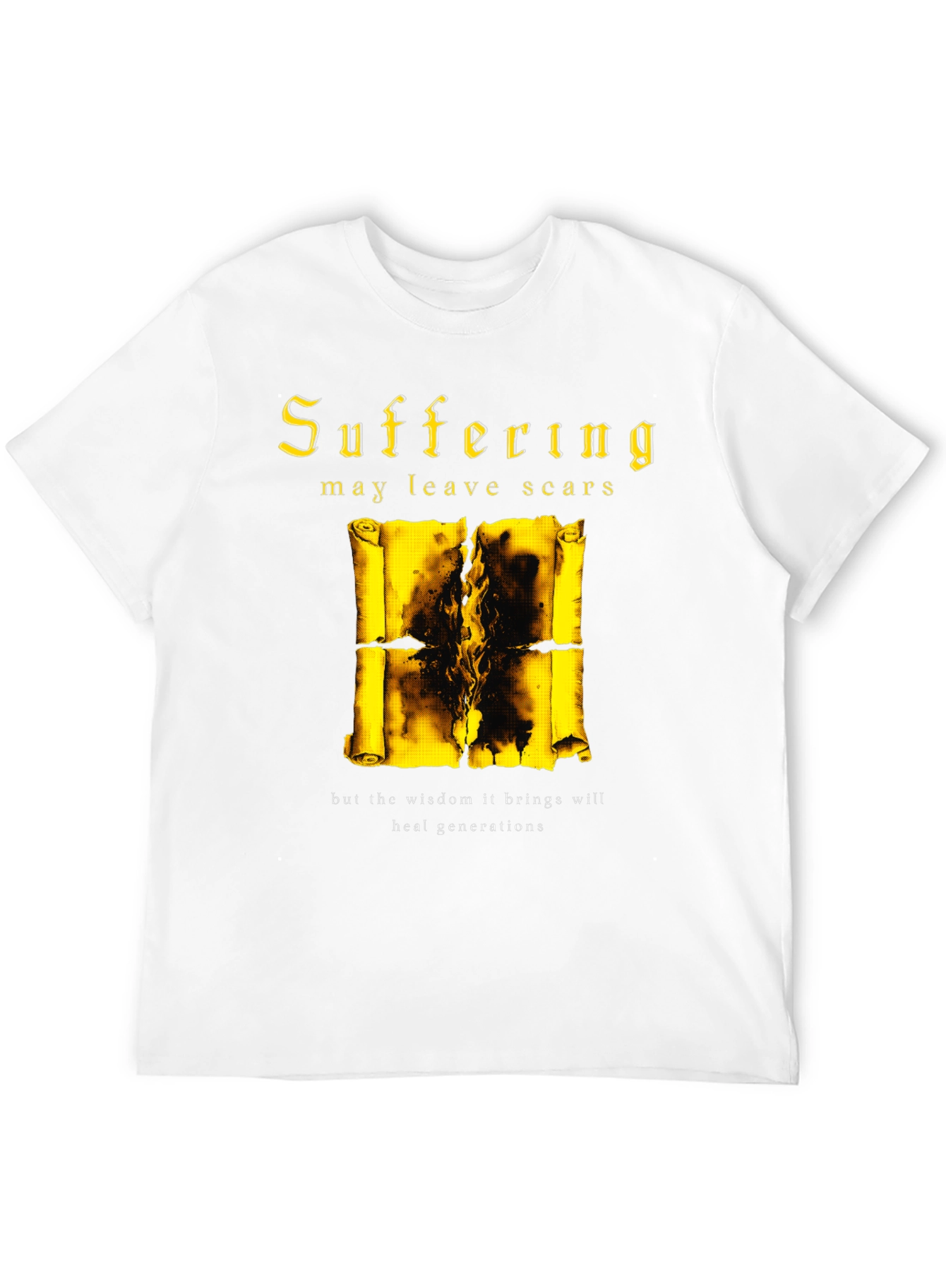 Black Suffering Wisdom Graphic Tee - Black Cotton Blend view 12